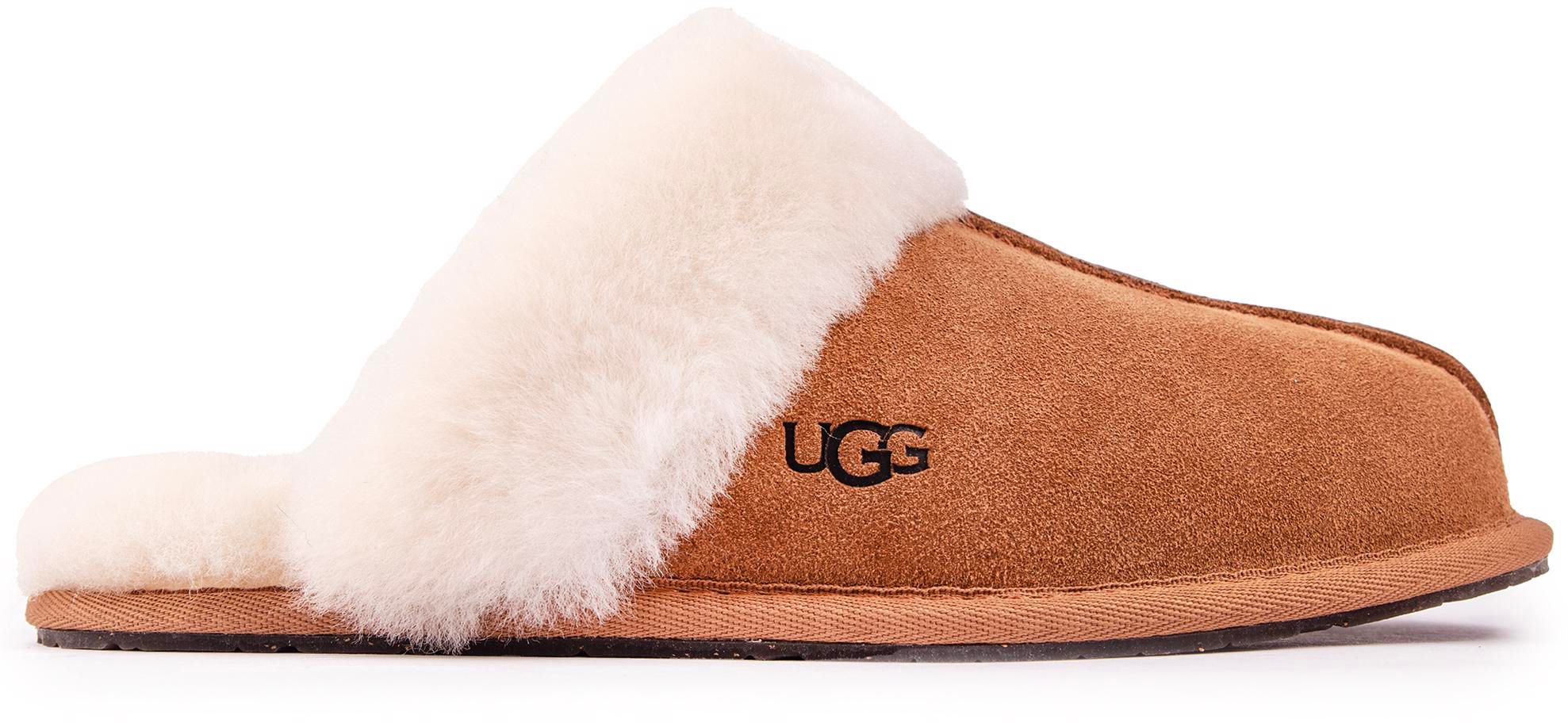 Womens Ugg Scuffette Slippers In Chestnut Soletrader