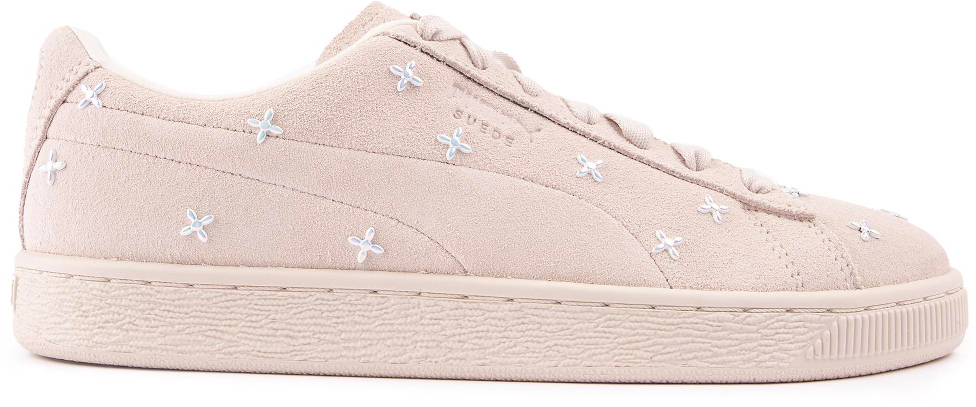 Womens Puma Flower Studs Sneakers In Sand Soletrader