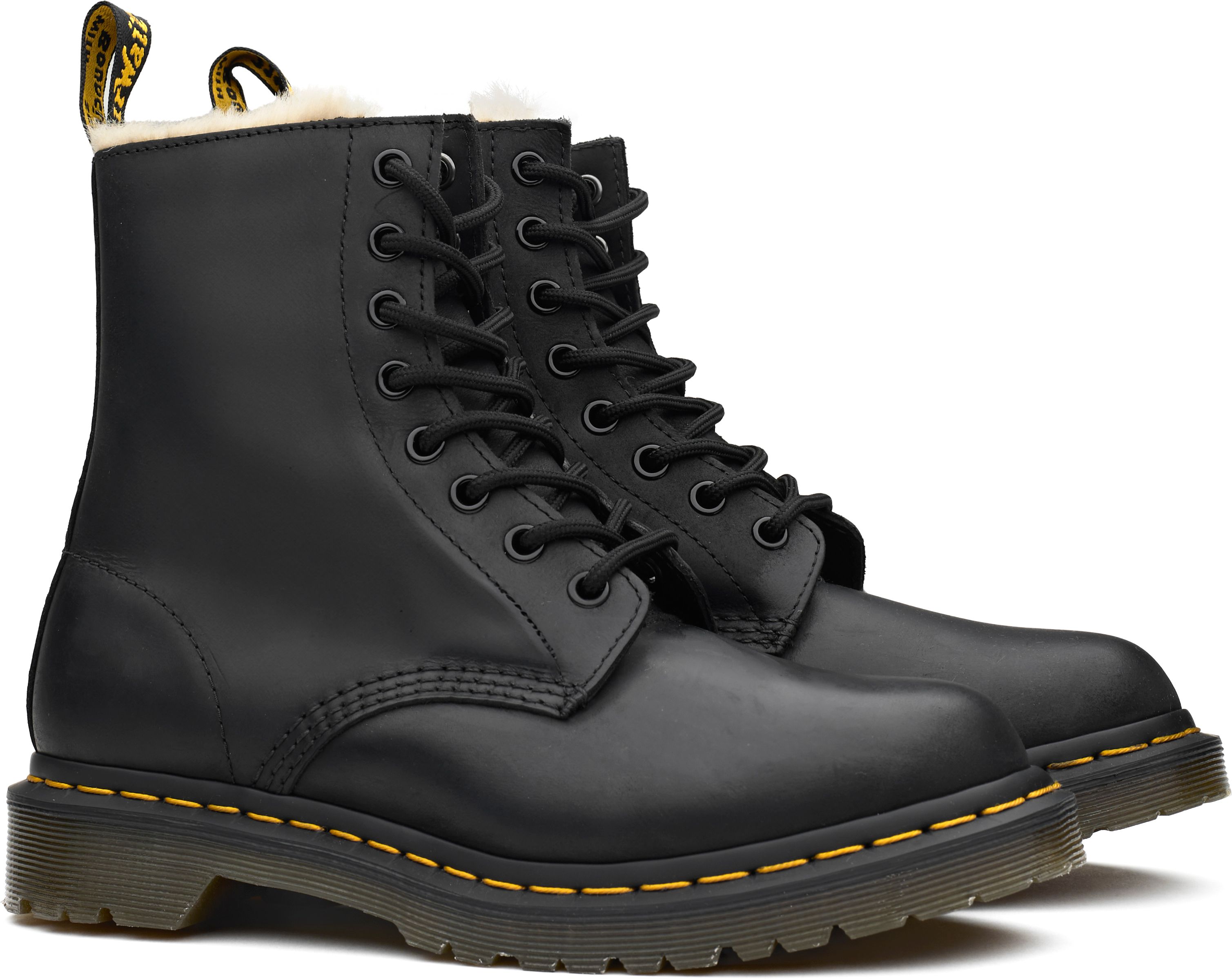 Dr martens black serena 8 eye ii boots best sale