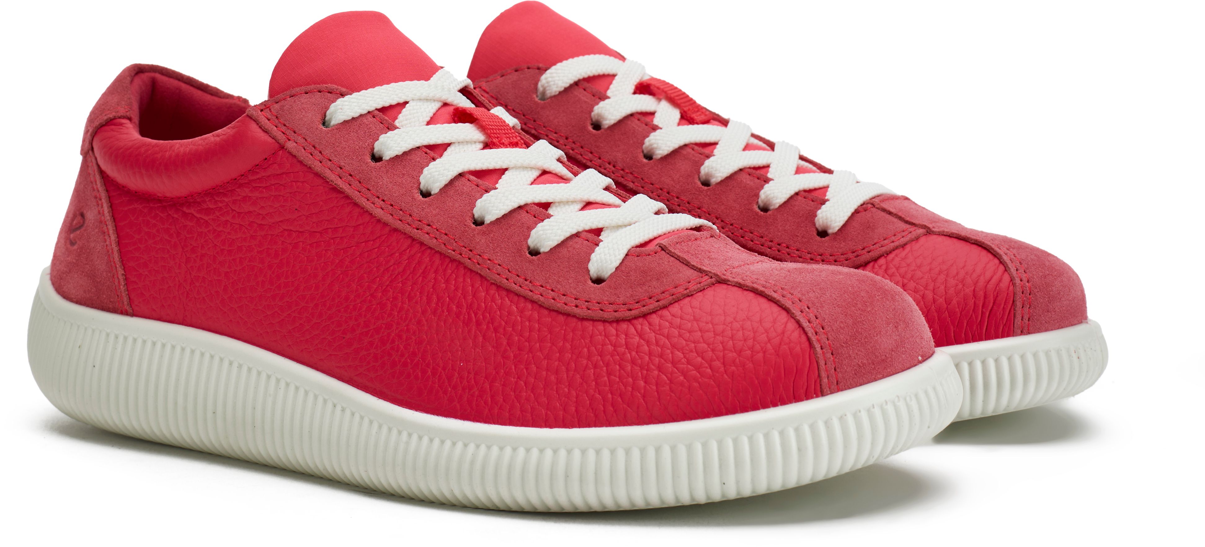 Womens Ecco Soft Zero Sneakers In Red Soletrader