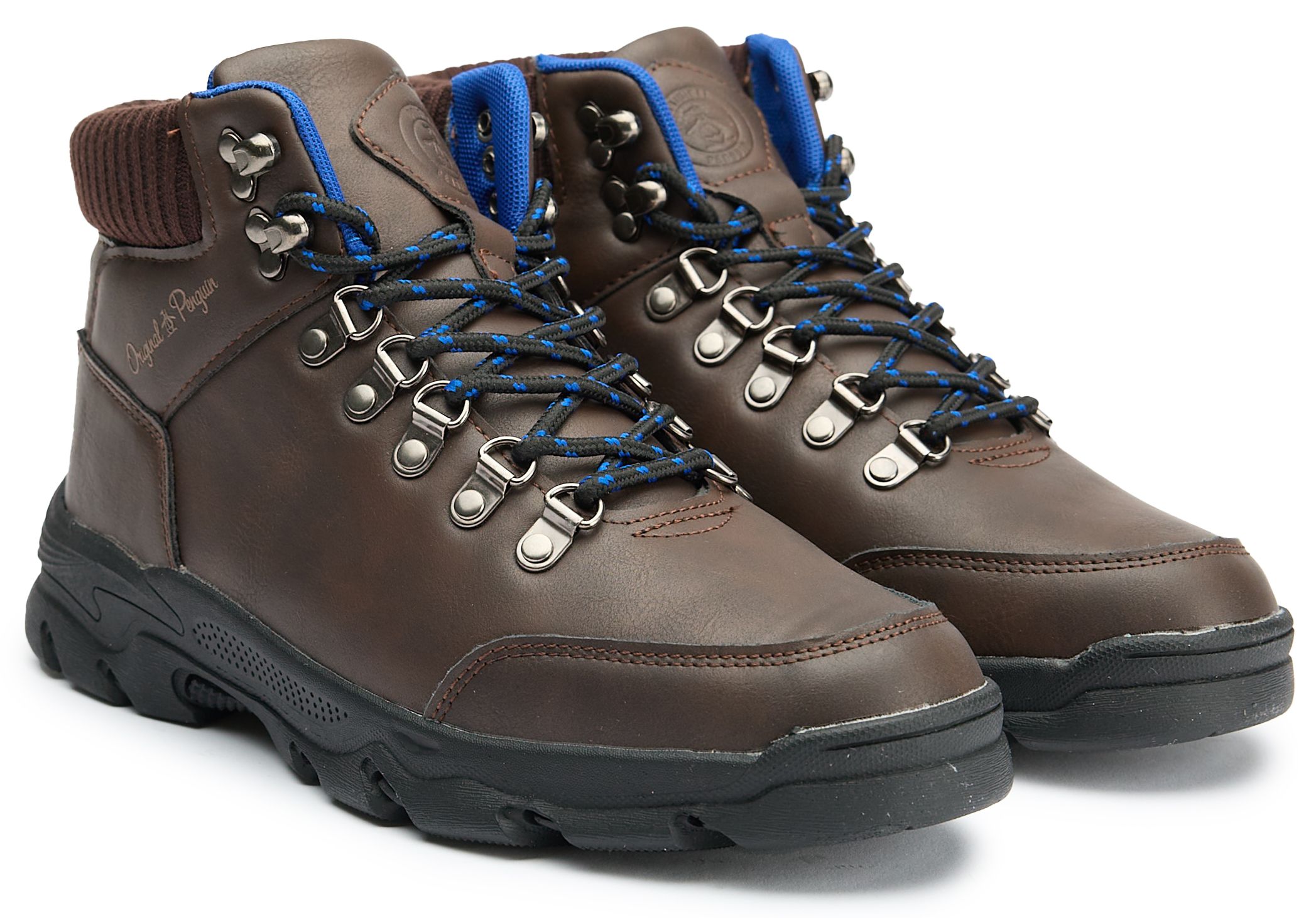 Mens Penguin Sherpa Boots In Brown | Soletrader