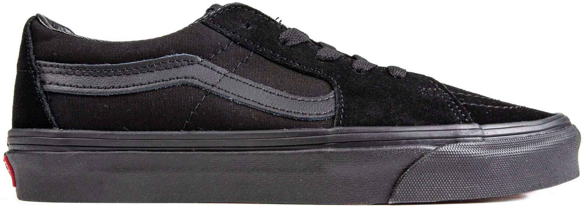 Boys Girls Vans Sk8 Low Trainers In Black Soletrader