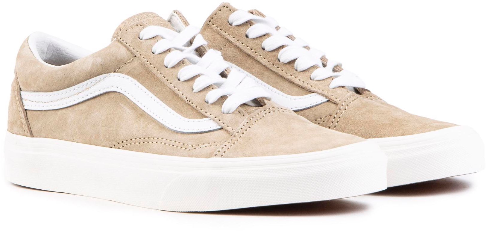 Boys Girls Vans Old Skool Sneakers In Beige Soletrader