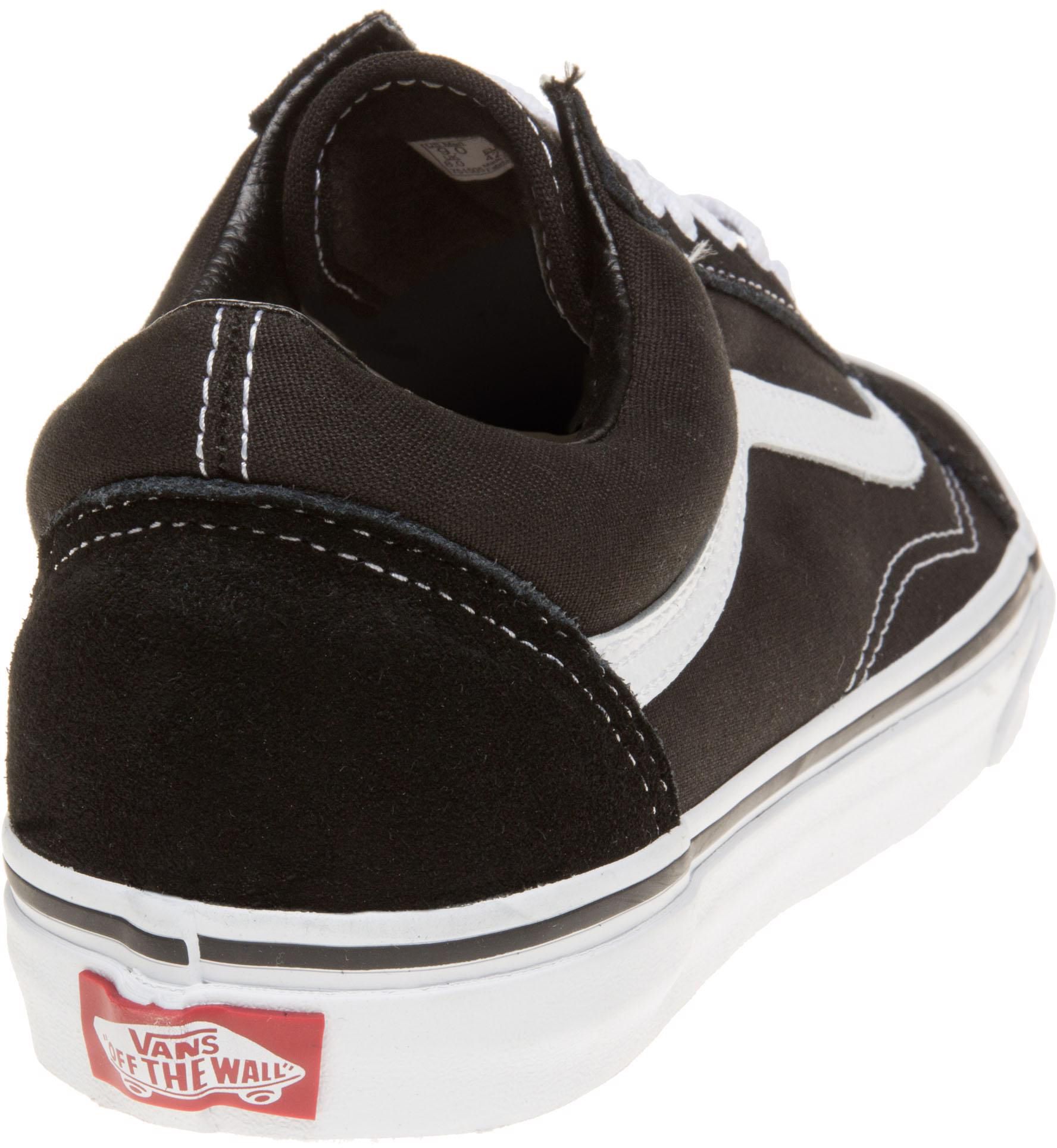 Mens Vans Old Skool Trainers In Black White Soletrader