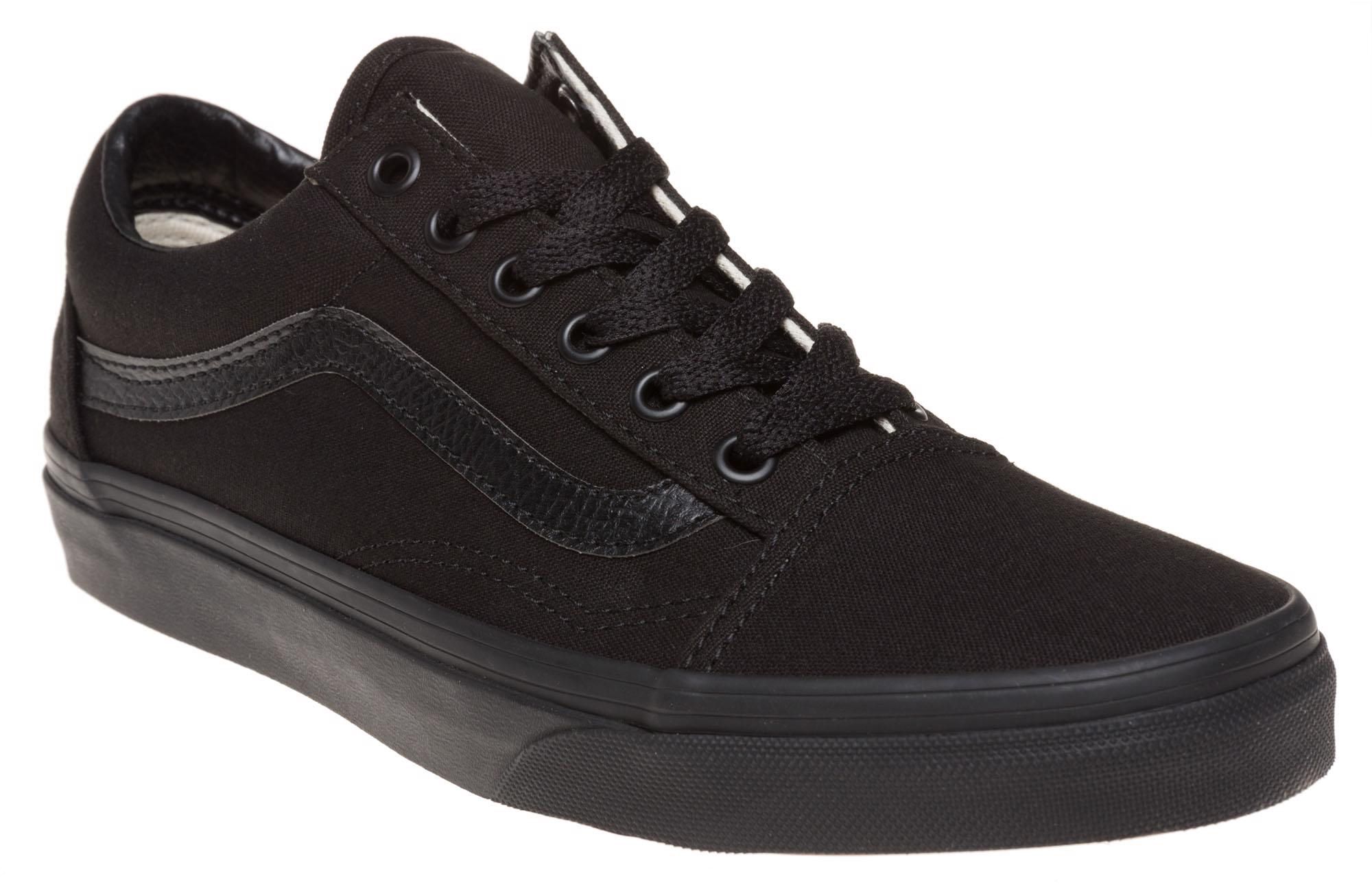 Boys Girls Vans Old Skool Sneakers In Black Soletrader