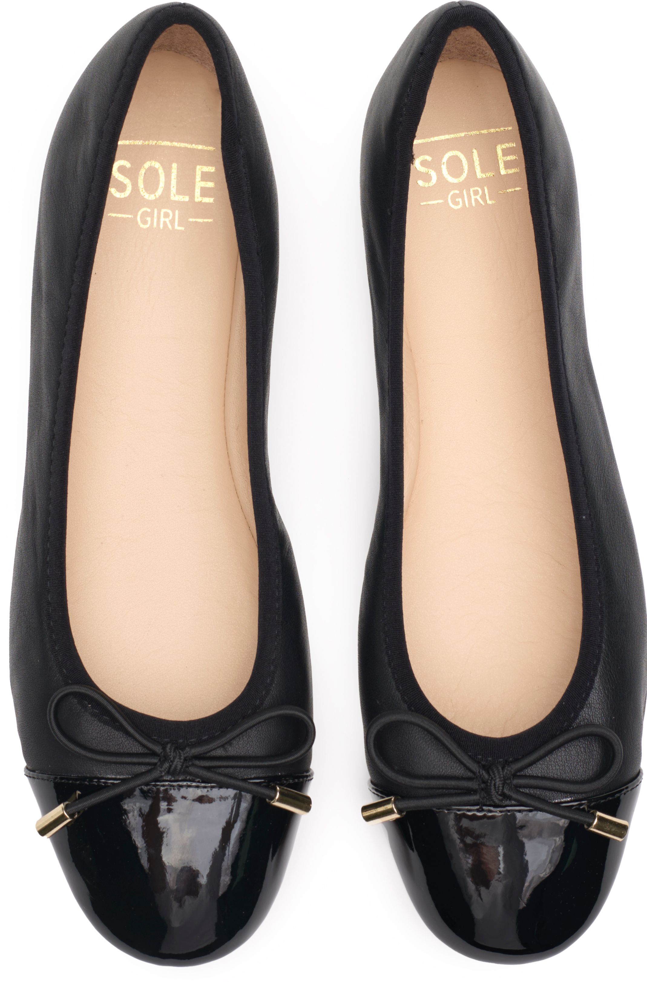 Womens Sole Sky Ballet Pump Shoes In Black Soletrader