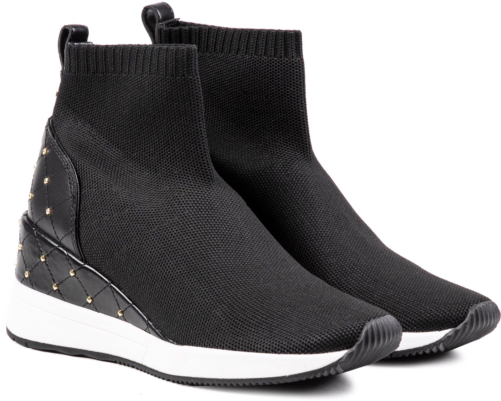 Womens Michael Kors Skyler Bootie Sneakers In Black Soletrader