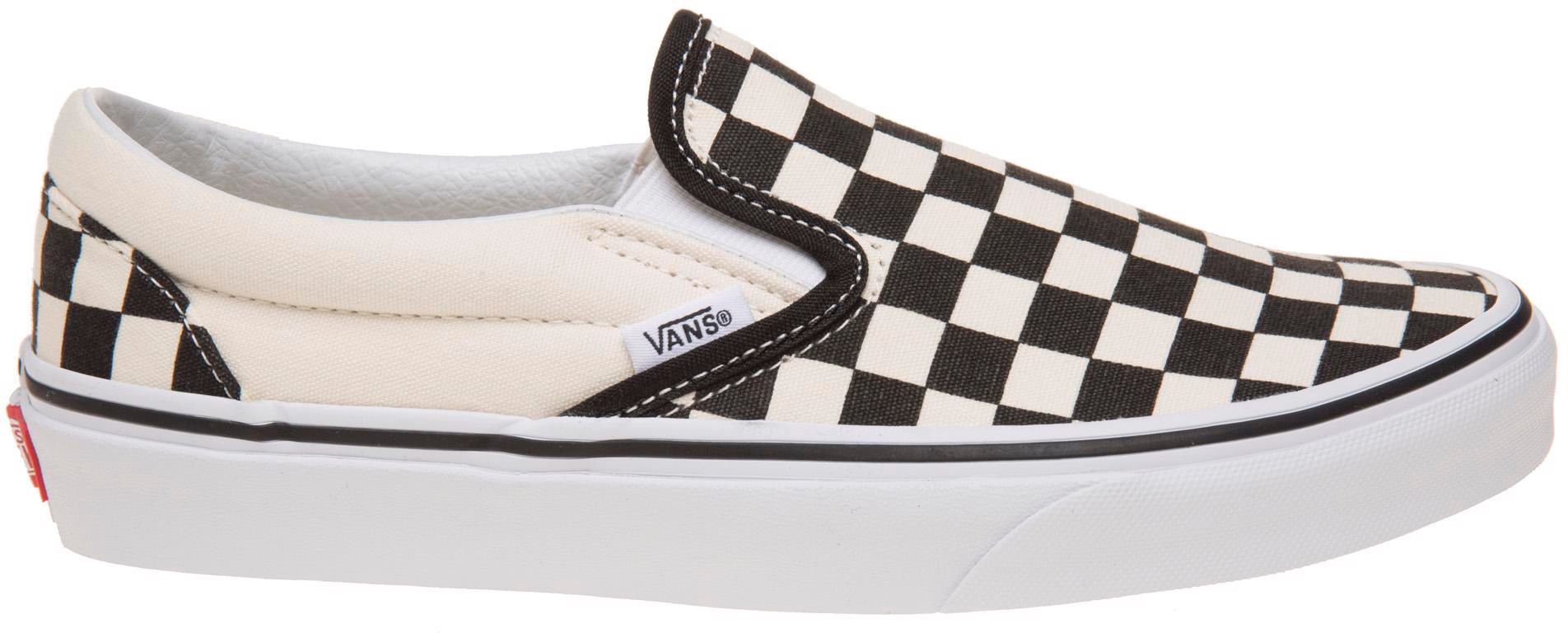 Boys Girls Vans Classic Slip On Trainers In Black White Soletrader