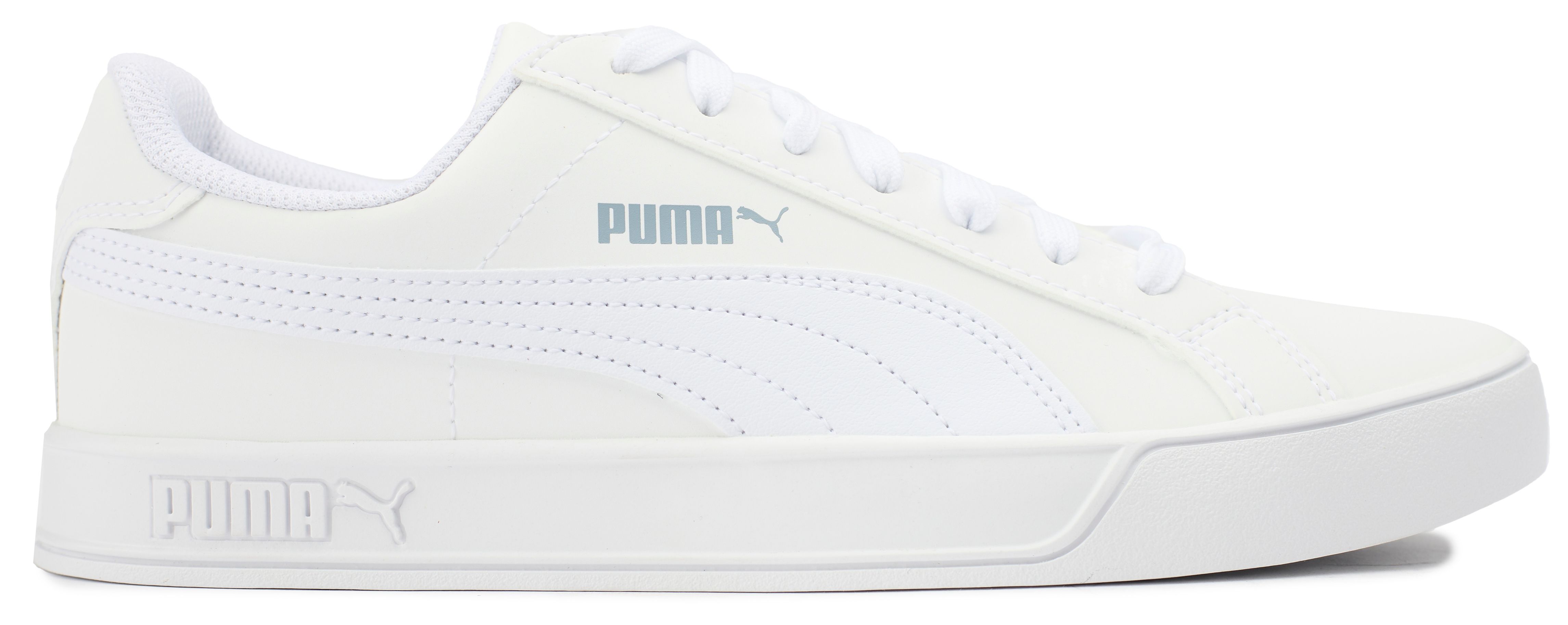 Boys Girls Puma Smash Vulc Sneakers In White Soletrader