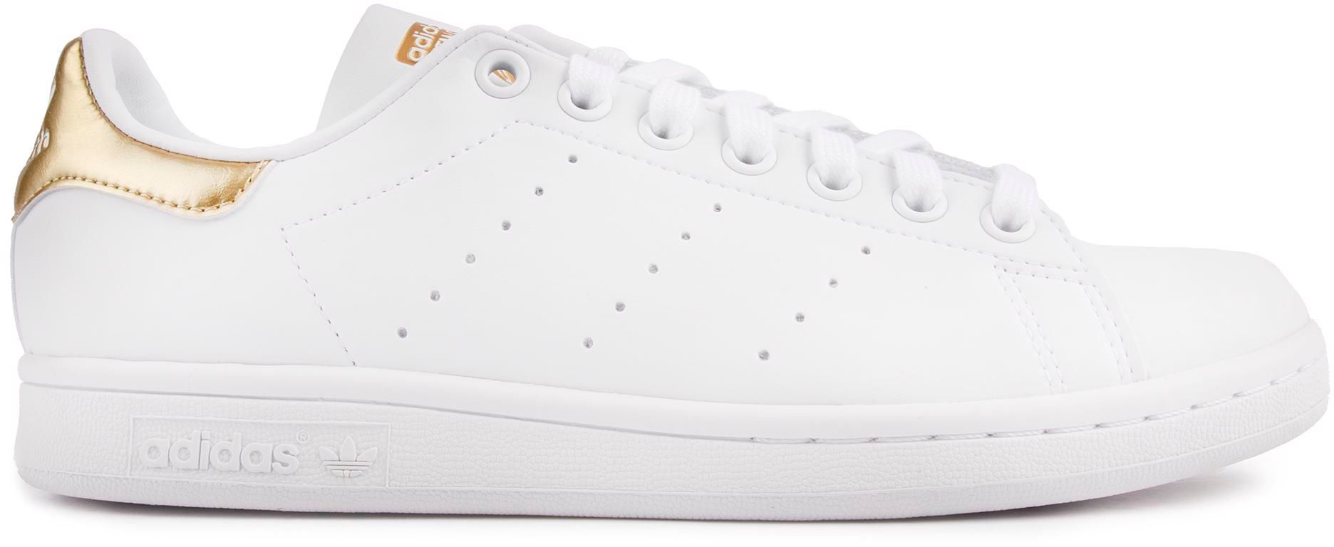 women Adidas Stan Smith White Gold Metallic G58184