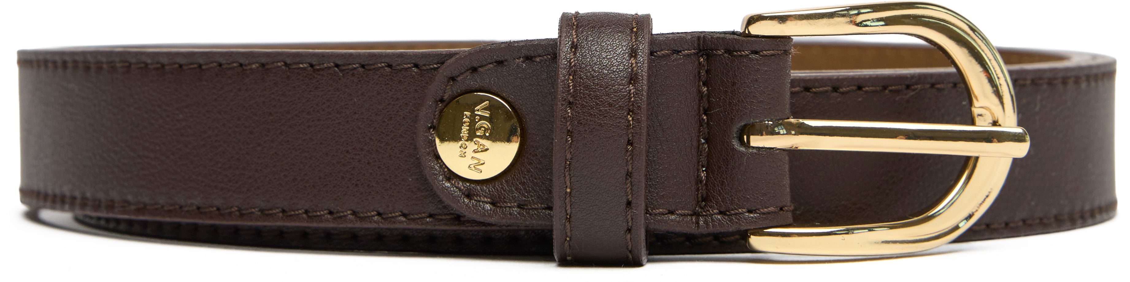Womens V.Gan Vegan Stud Belt In Brown | Soletrader