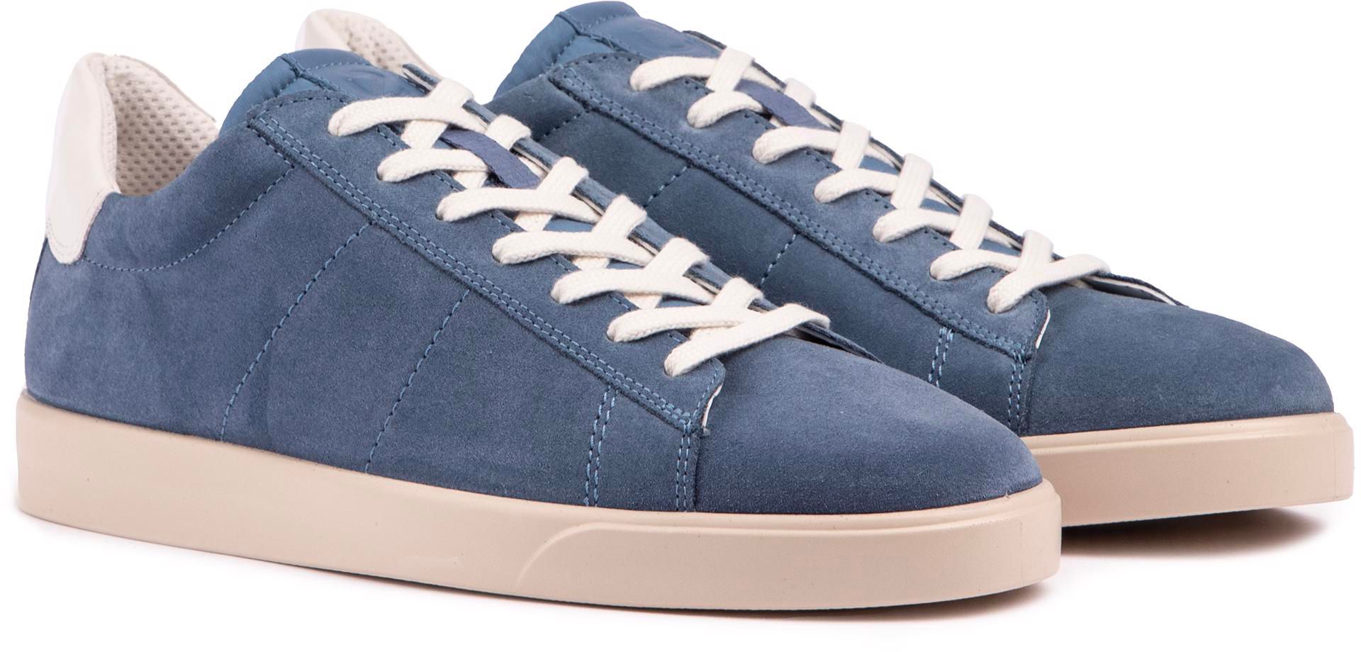 Mens Ecco Street Lite Sneakers In Blue Soletrader