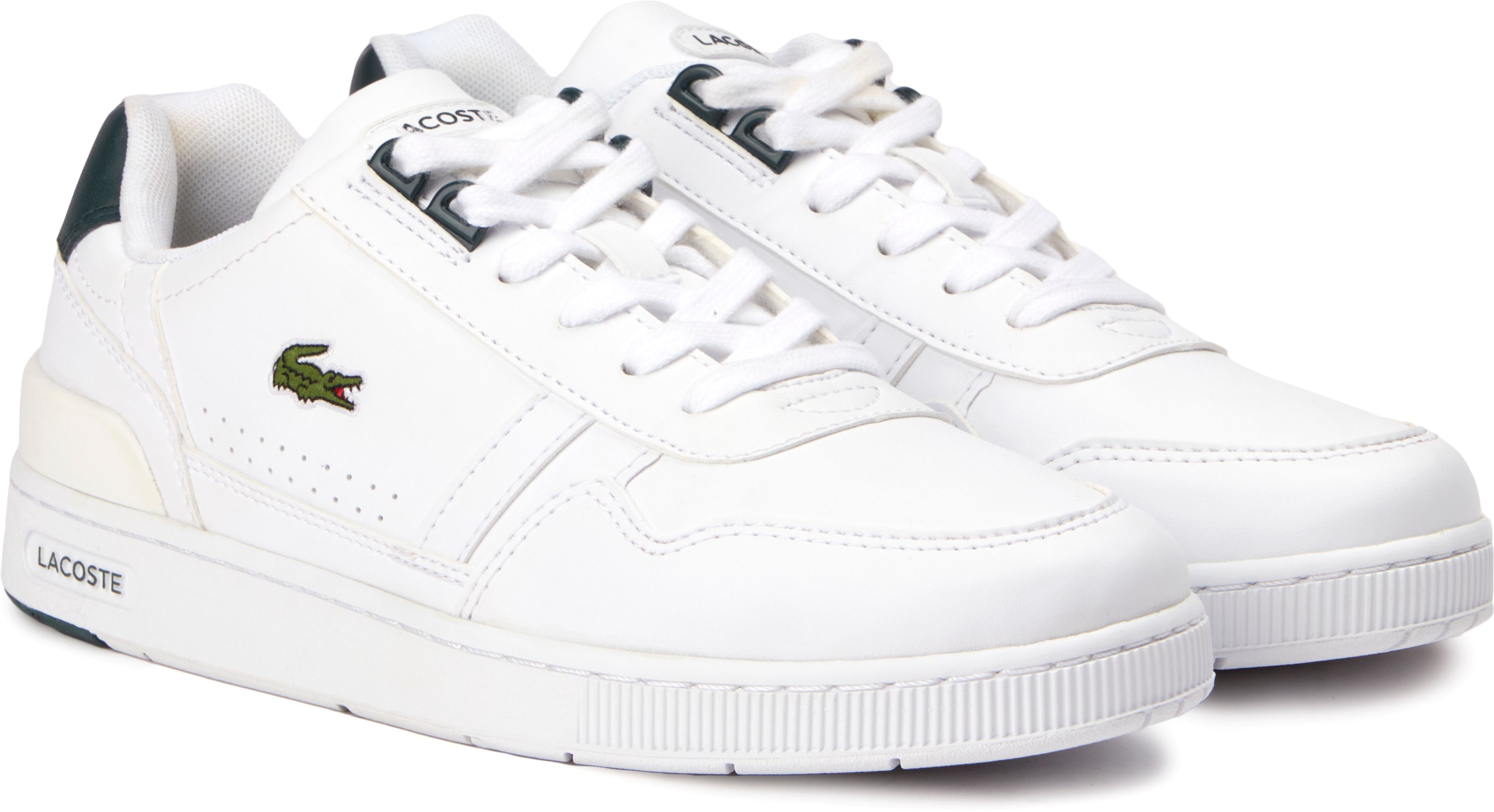 Boys & Girls Lacoste T-Clip Sneakers In White | Soletrader