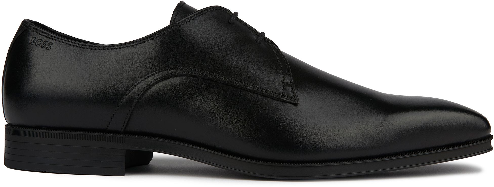 Mens Boss Theon Derby Shoes In Black Soletrader