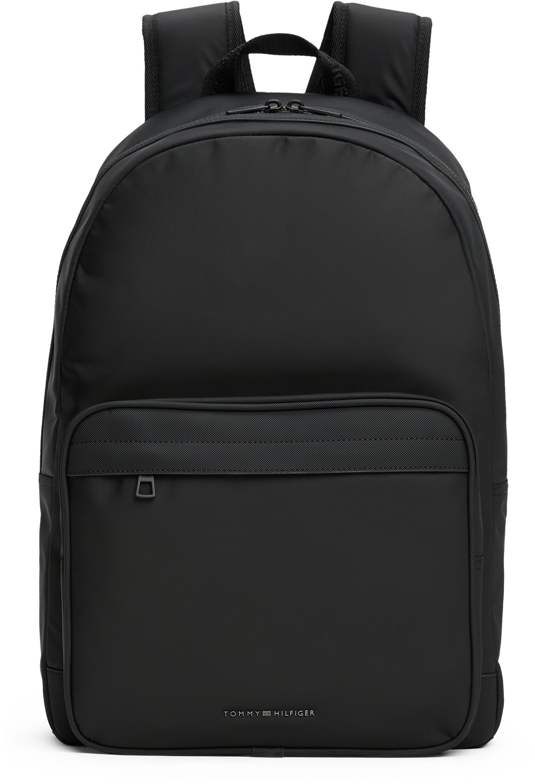 Tommy Hilfiger Black Backpack Zip Pockets Adjustable Straps Amazon.com | Tommy Hilfiger Mens Repreve Backpack, BLACK One  main image 3
