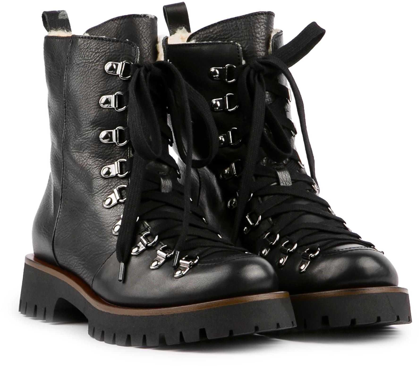 Black hiker style boots best sale