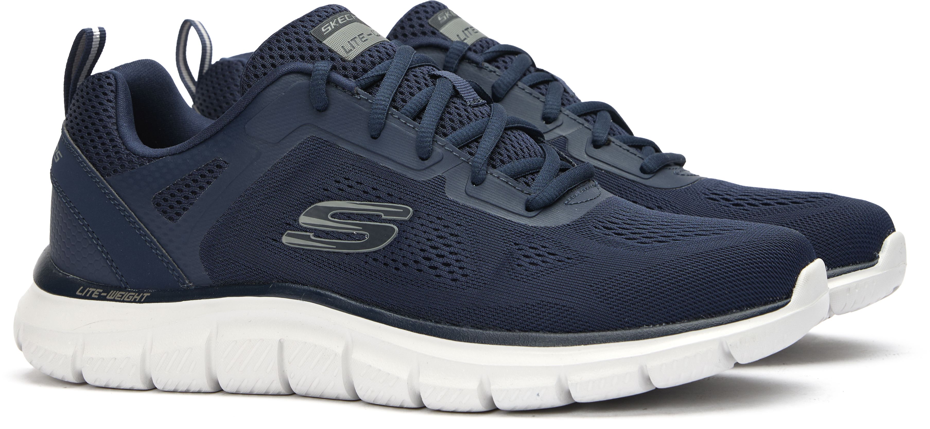 Mens Skechers Track Broader Sneakers In Navy | Soletrader