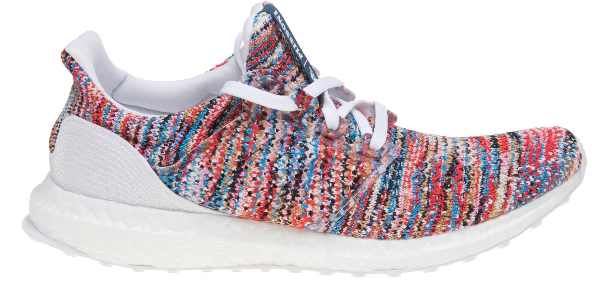 Boys Girls Adidas Ultraboost X Missoni Trainers In Cloud White Shock Cyan Active Red Soletrader