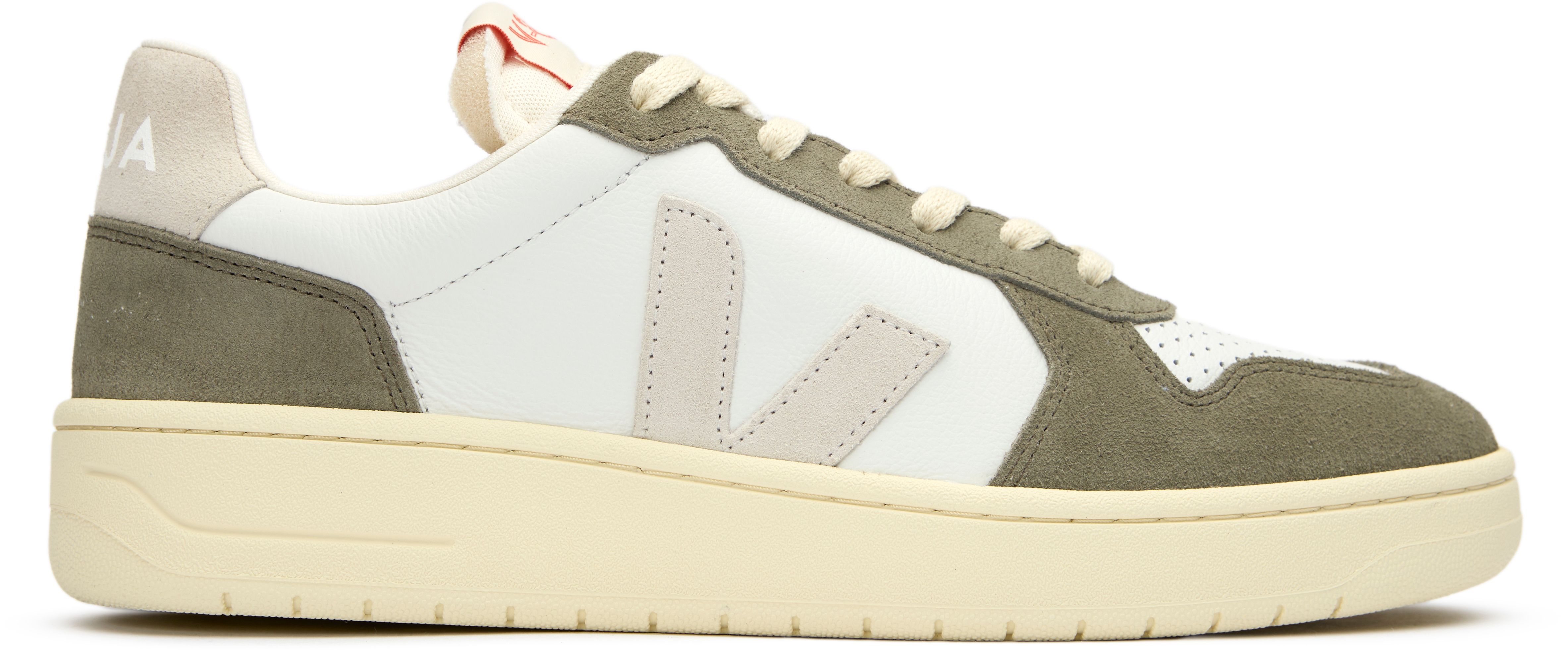 生地見本Ｖ Mens Veja V-82 Leather Sneakers In White/Natural Khaki | Soletrader