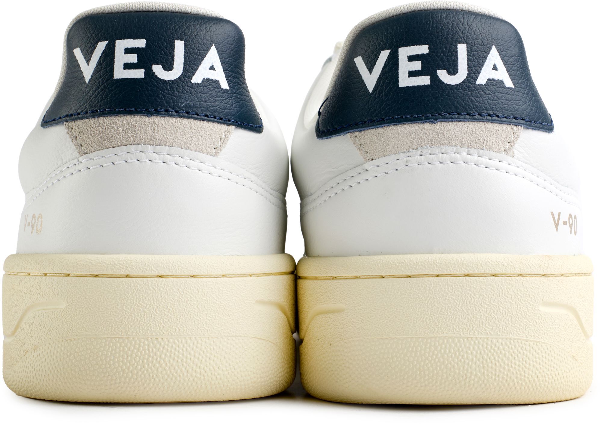 Mens Veja V-90 Sneakers In White/Nautico Blue | Soletrader