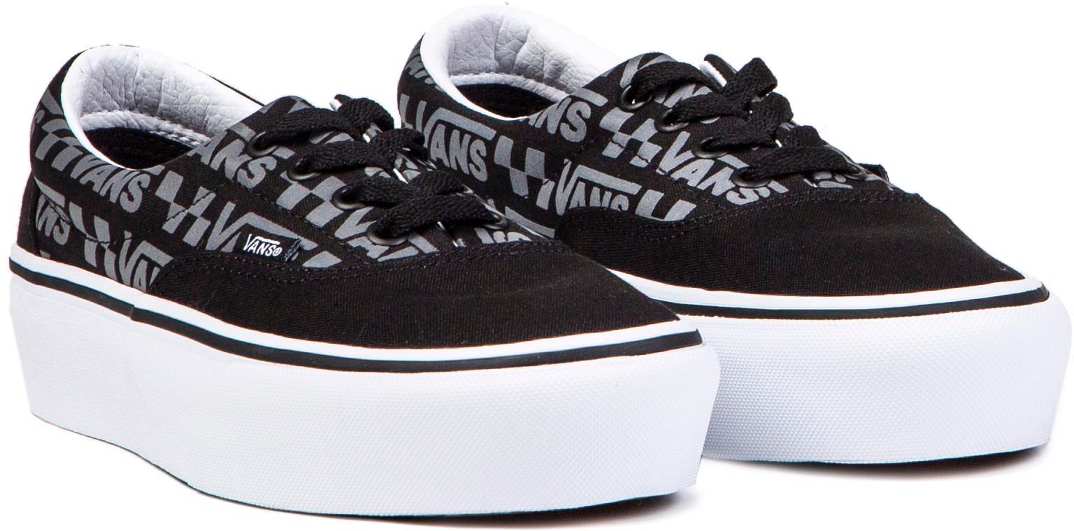 Womens Vans Era Platform Trainers In Black Soletrader