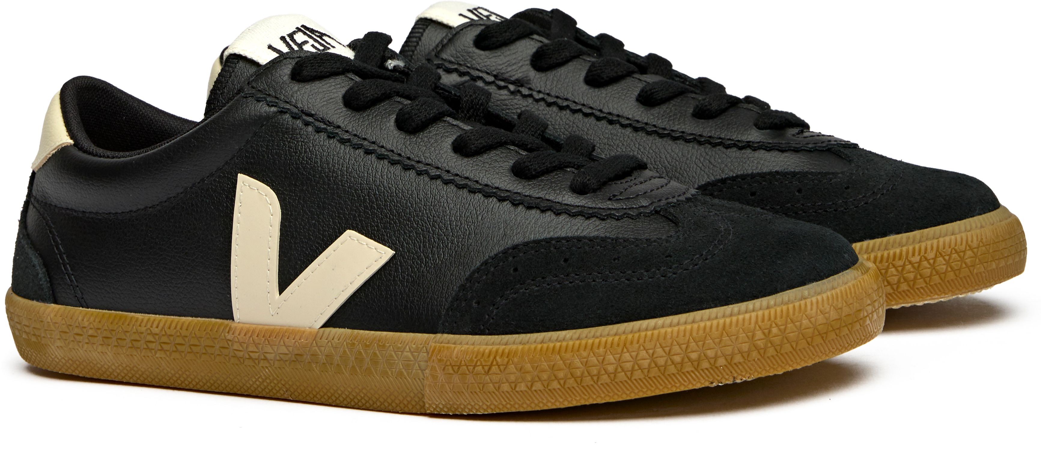 スニーカー VEJA Volley Sneakers - Veja - Leather - Black Womens Veja Volley Sneakers In Black | Soletrader
