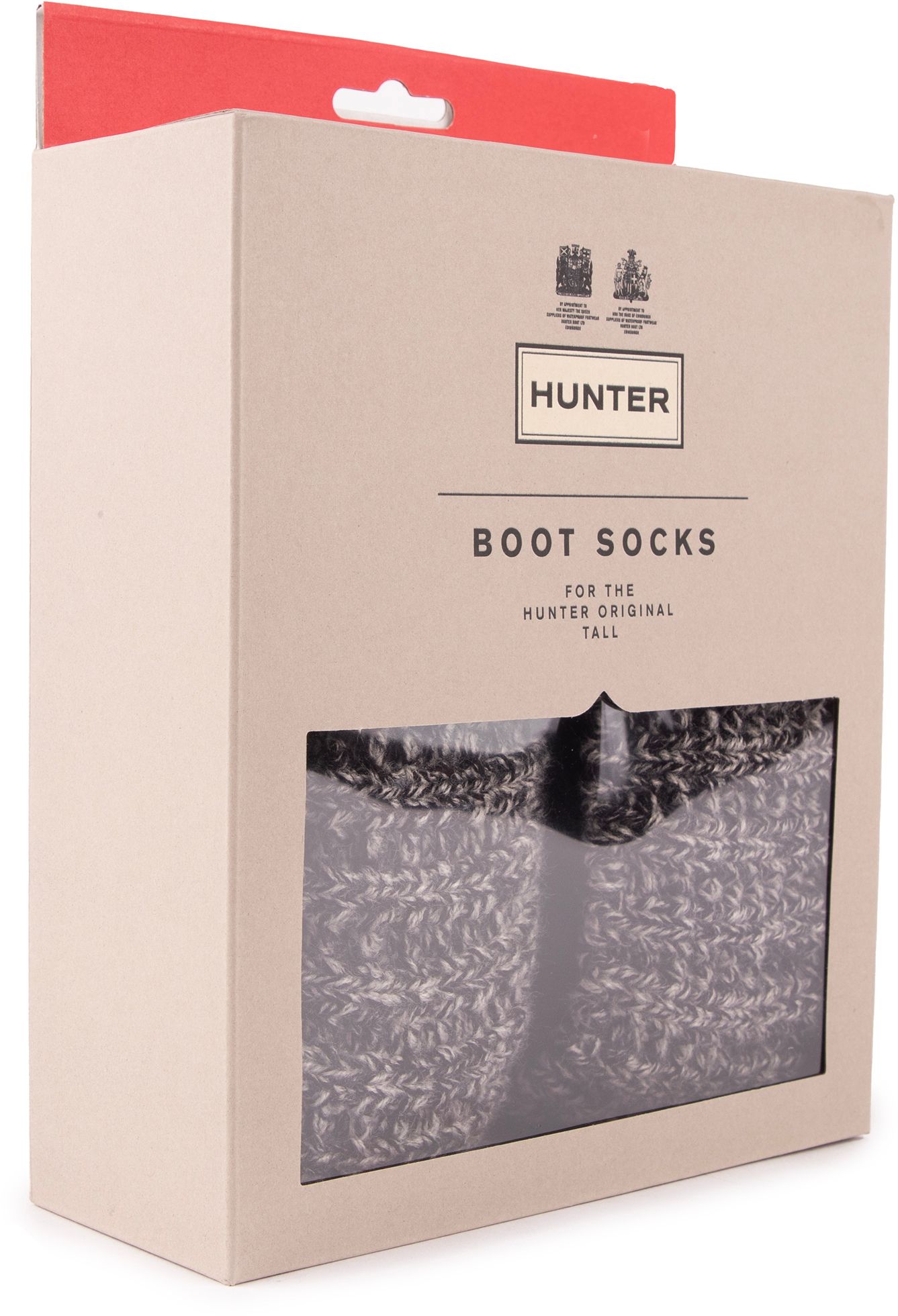 Womens Hunter Tall Waffle Welly Socks In Black Grey Soletrader