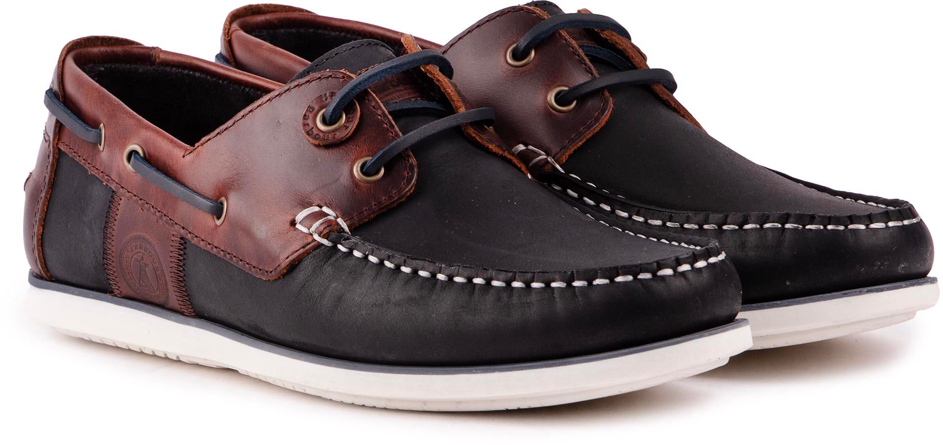 Mens Barbour Wake Shoes In Navy Blue Soletrader