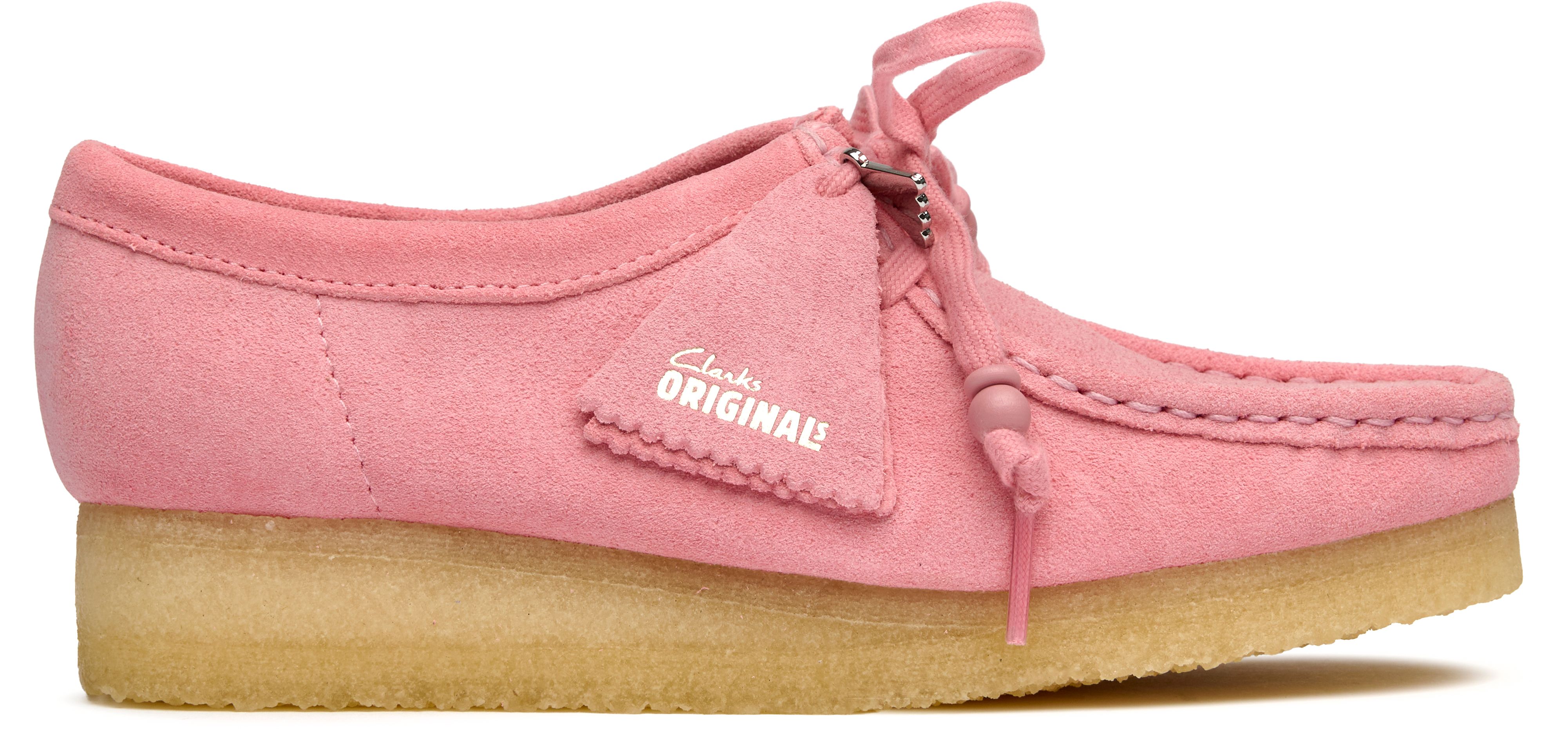【CLARKS】Wallabee ピンク Womens Clarks Wallabee Shoes In Pink | Soletrader