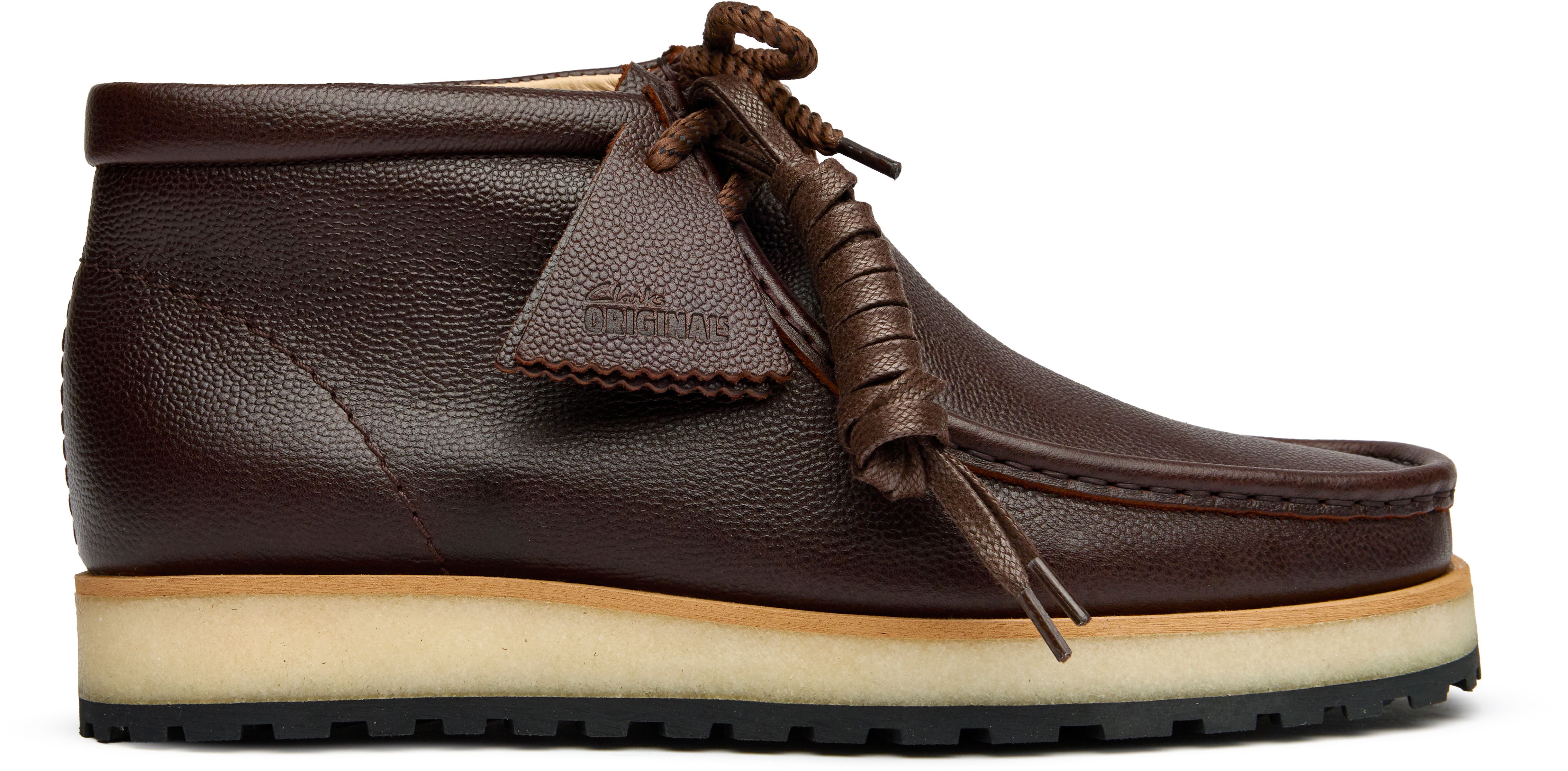 Mens Clarks Wallabee Scout Boots In Brown | SOLE