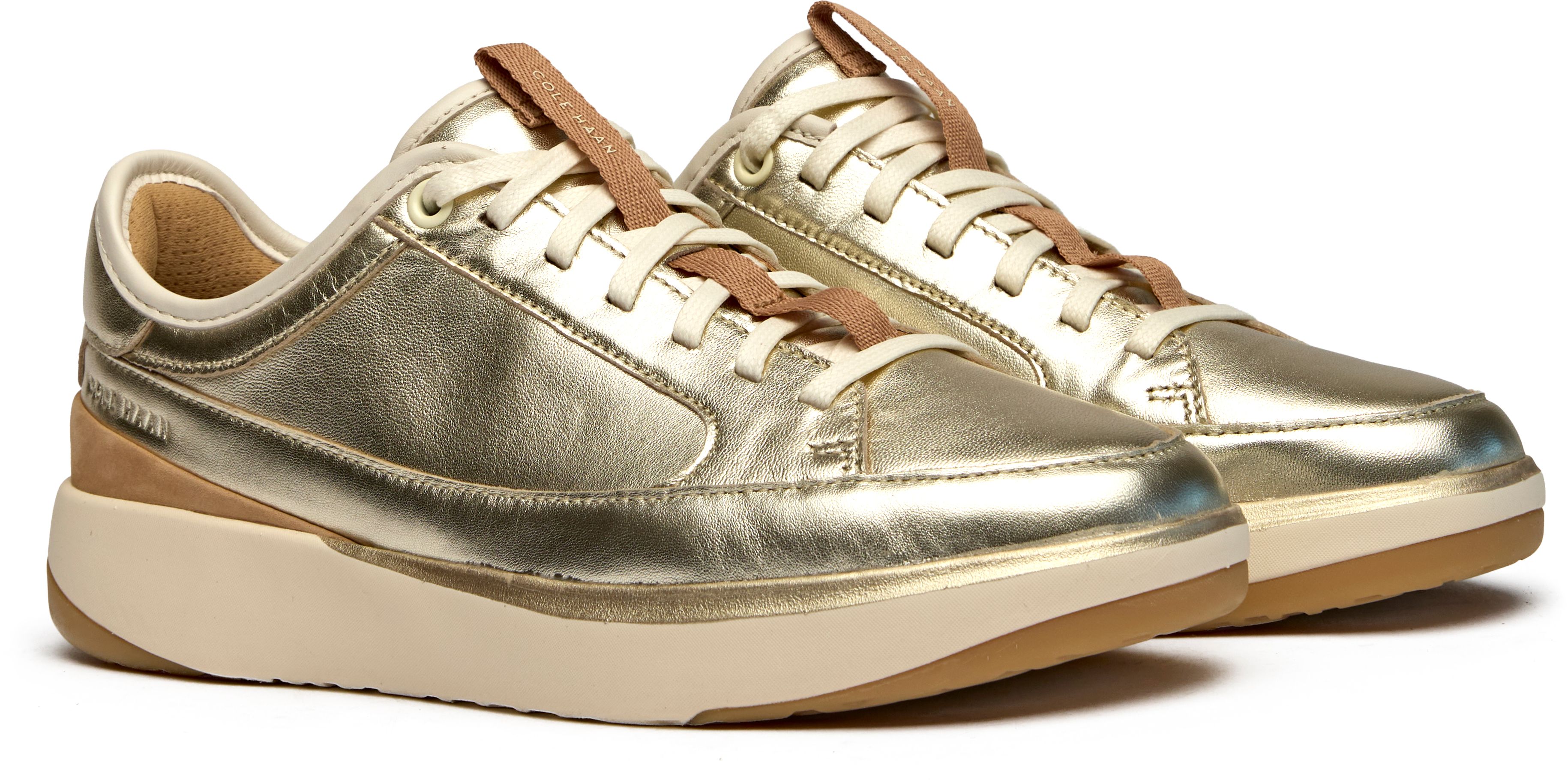 Womens Cole Haan Grandpro All Day Court Sneakers In Soft Gold