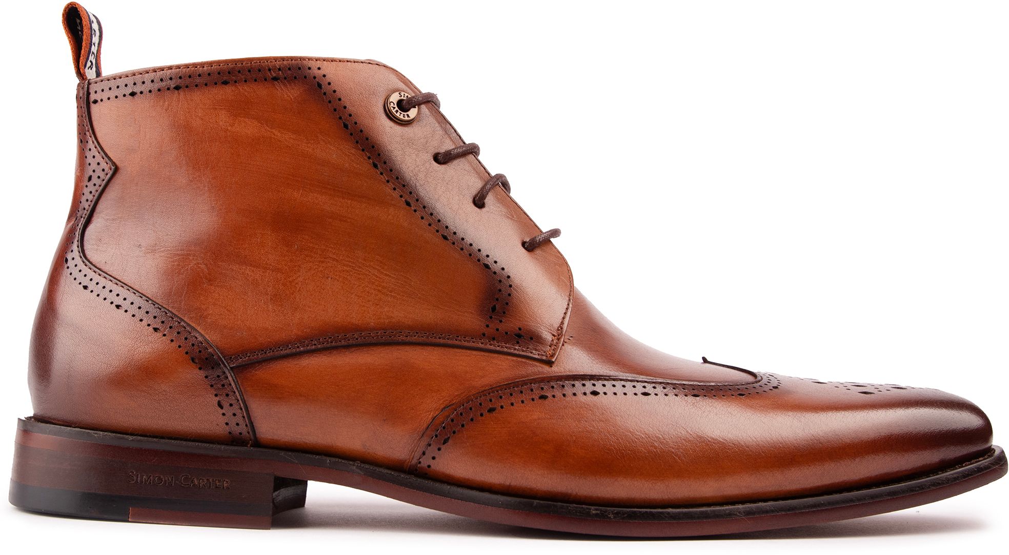 Mens tan orders brogue boots