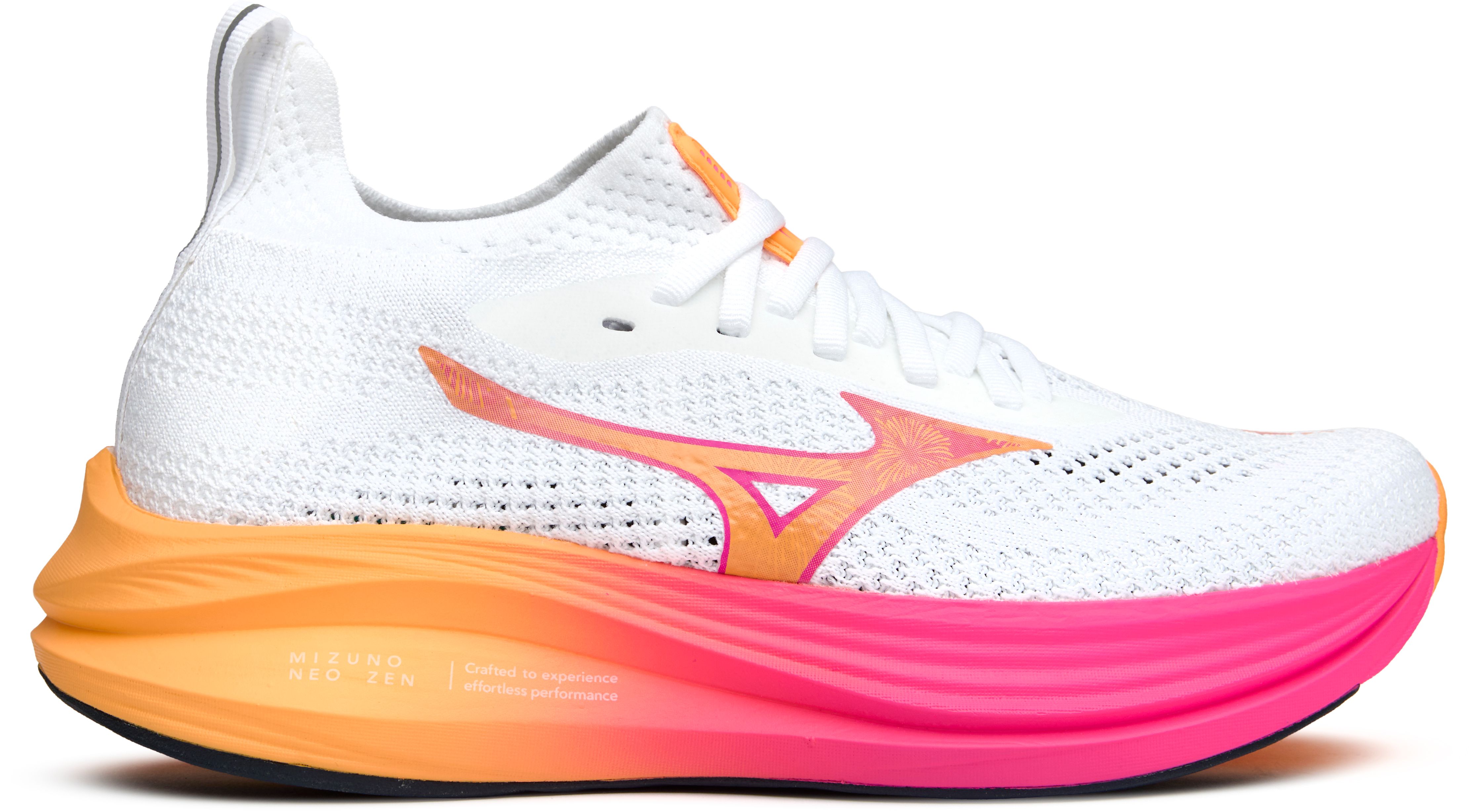 Womens Mizuno Neo Zen Sneakers In White Pink | Soletrader