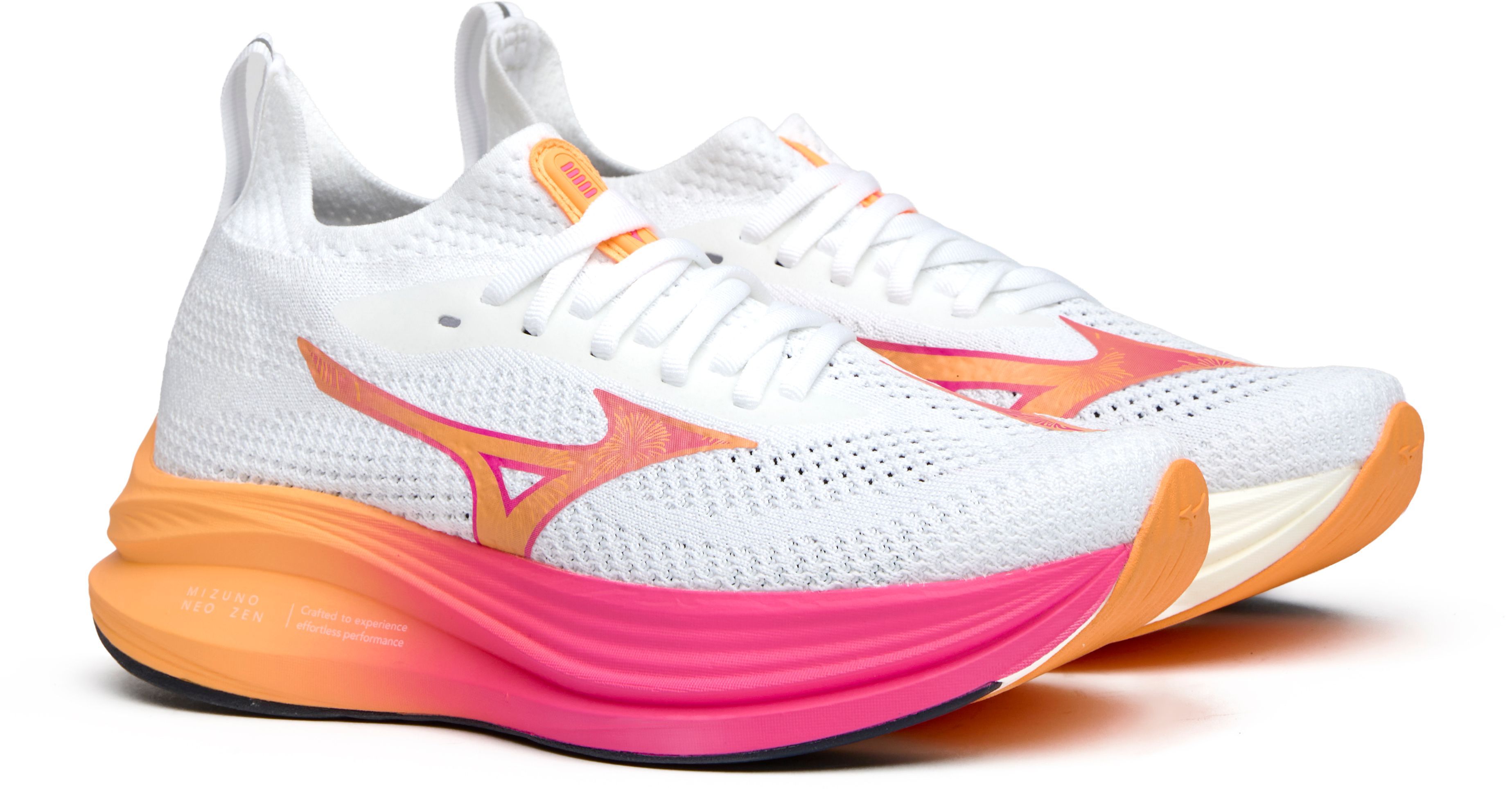 Womens Mizuno Neo Zen Sneakers In White Pink | Soletrader