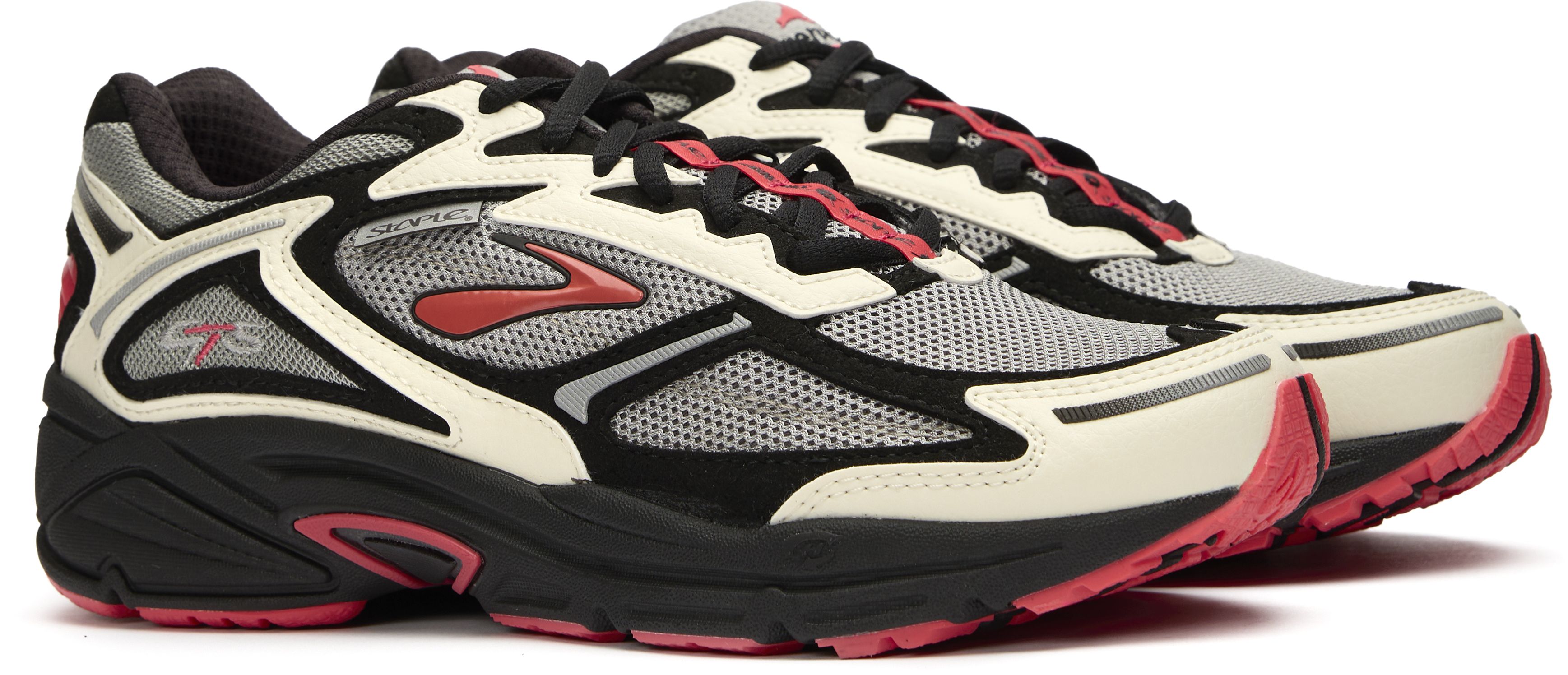 Womens Brooks Staple X Adrenaline GTS 4 Sneakers In Black White 