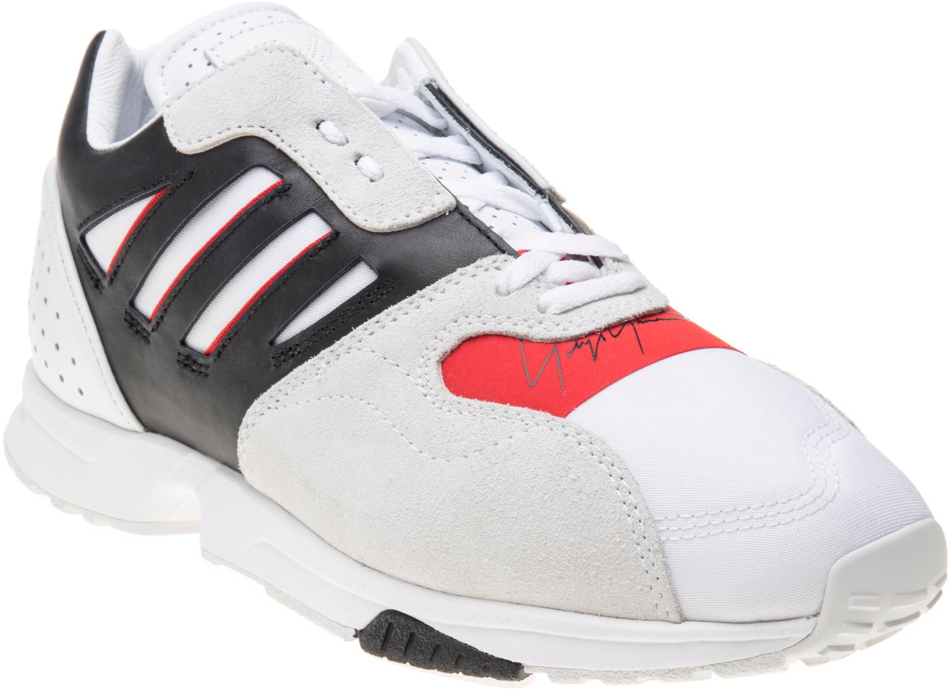 Mens Y-3 Zx Run Trainers In Ftwwht/Black/Red | Soletrader