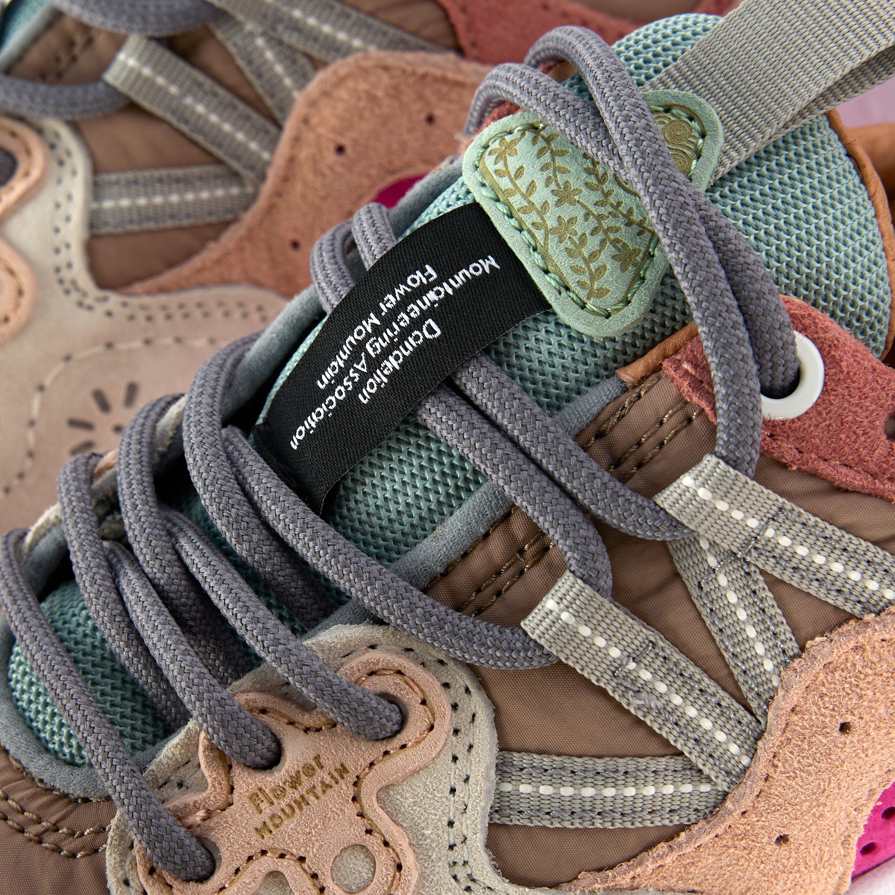 Womens Flower Mountain Yamano 3 Sneakers In Khaki/Pink/Creme