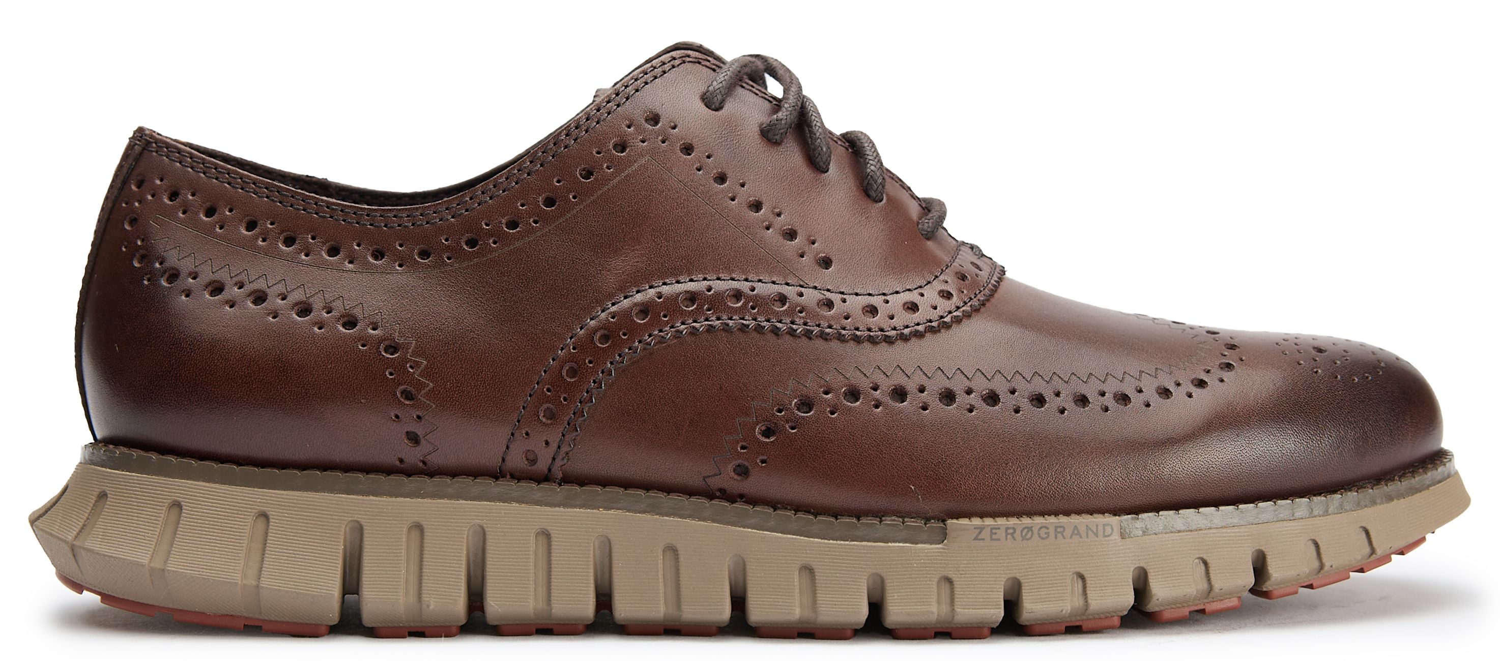 Cole Haan Men\'s Zerogrand Remastered Wingtip Oxfords Brown Leather Shoes 11M Men main image 4
