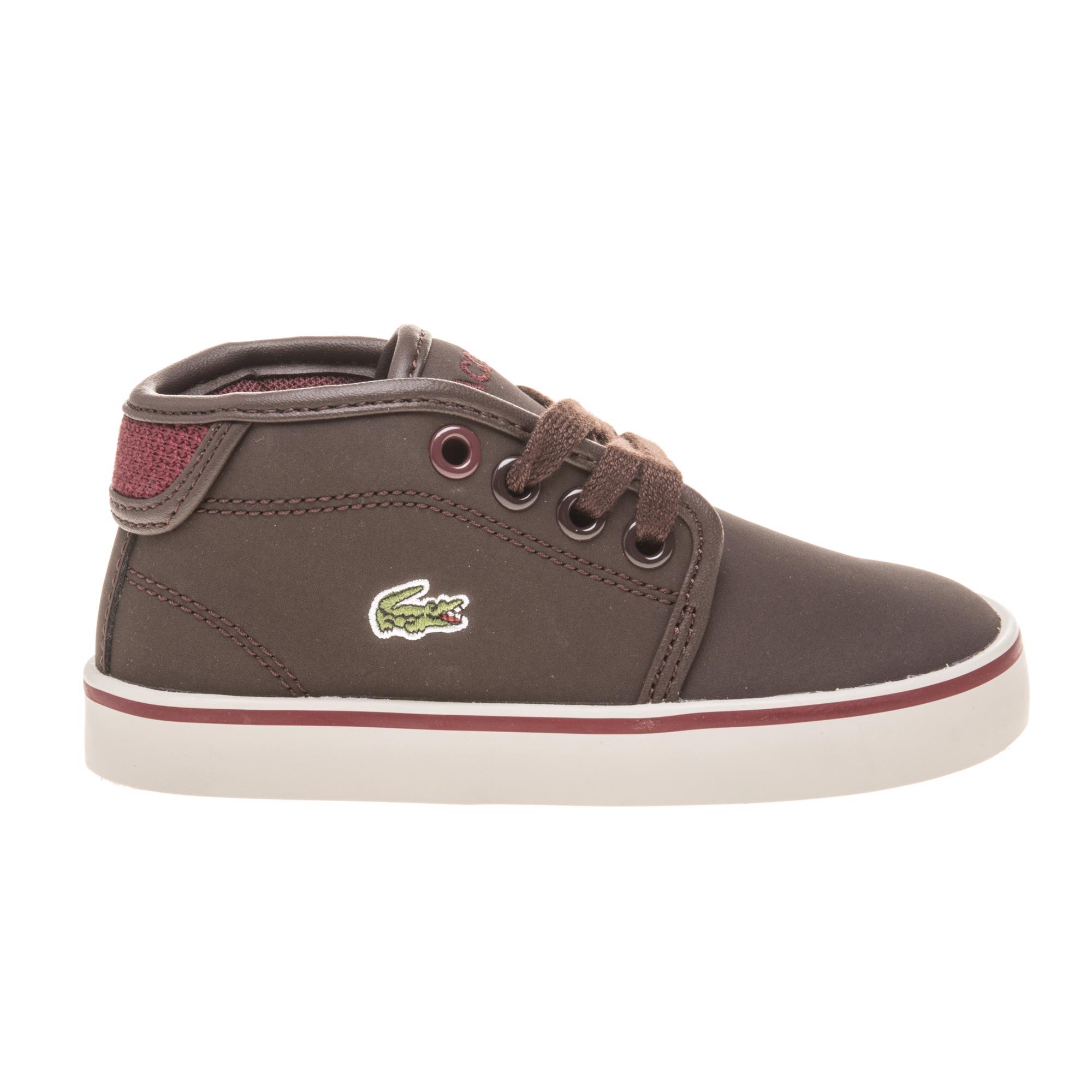Brown Lacoste Ampthill Blanche Baskets Lacoste Enfant Ampthill