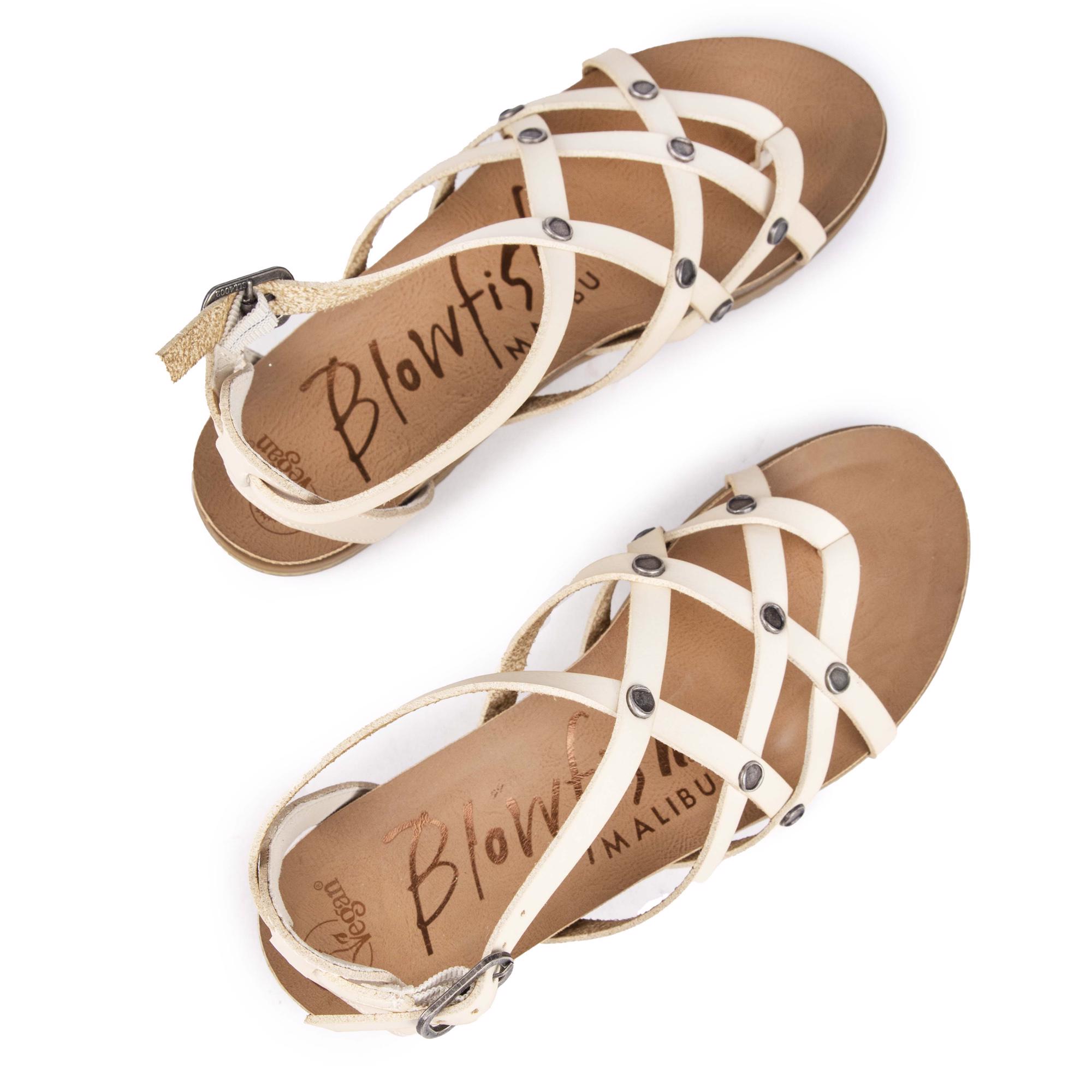 BLOWFISH Womens Mabel Vegan Flats Sandals White