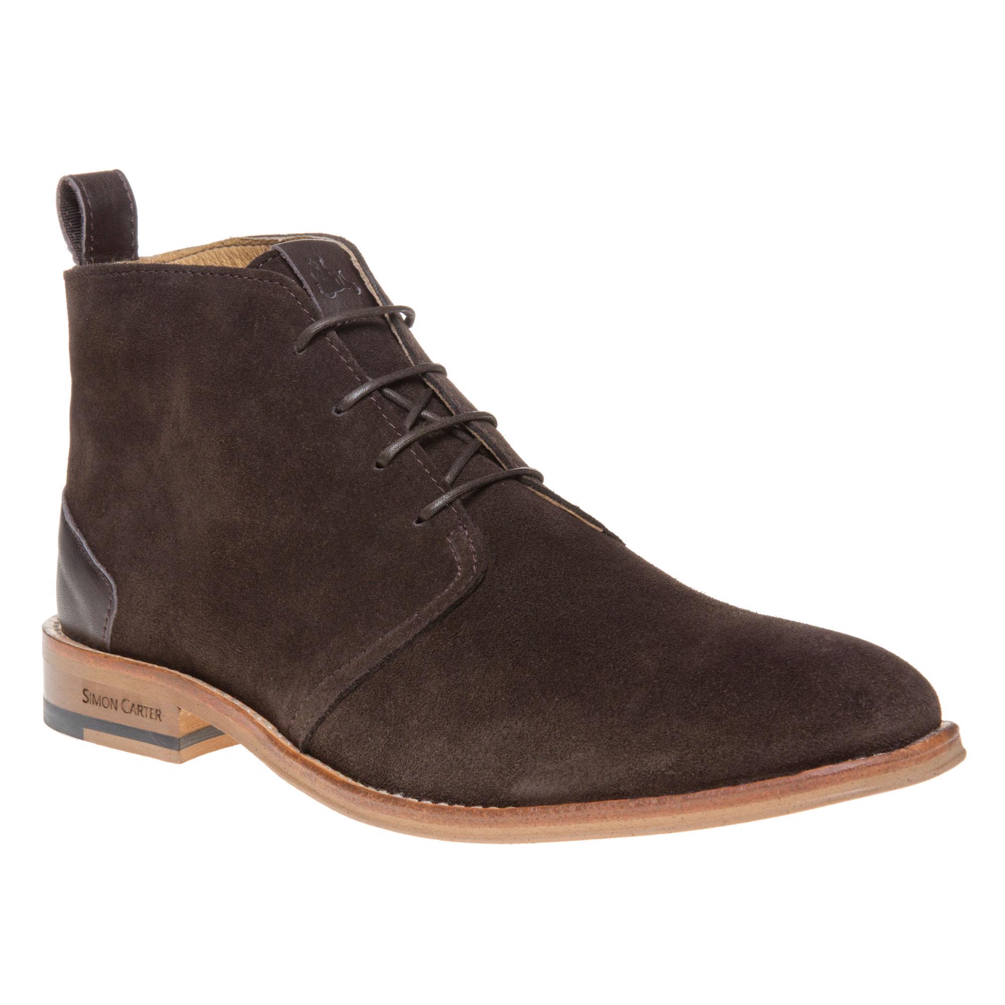 SIMON CARTER Mens Byrd Chukka Boots Brown
