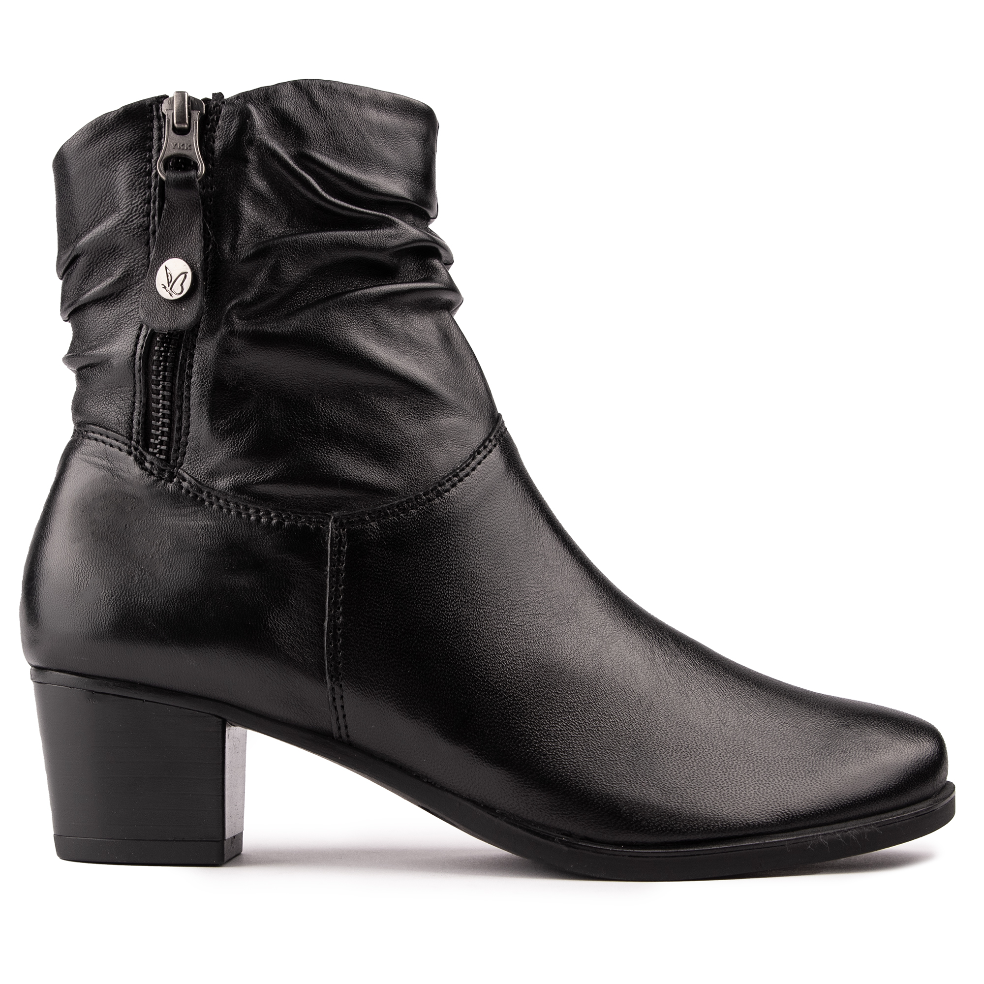 CAPRICE Womens Twin Zip Chelsea Boots Black