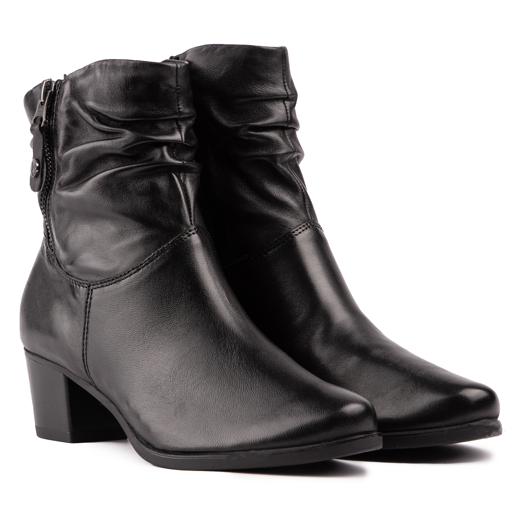 CAPRICE Womens Twin Zip Chelsea Boots Black