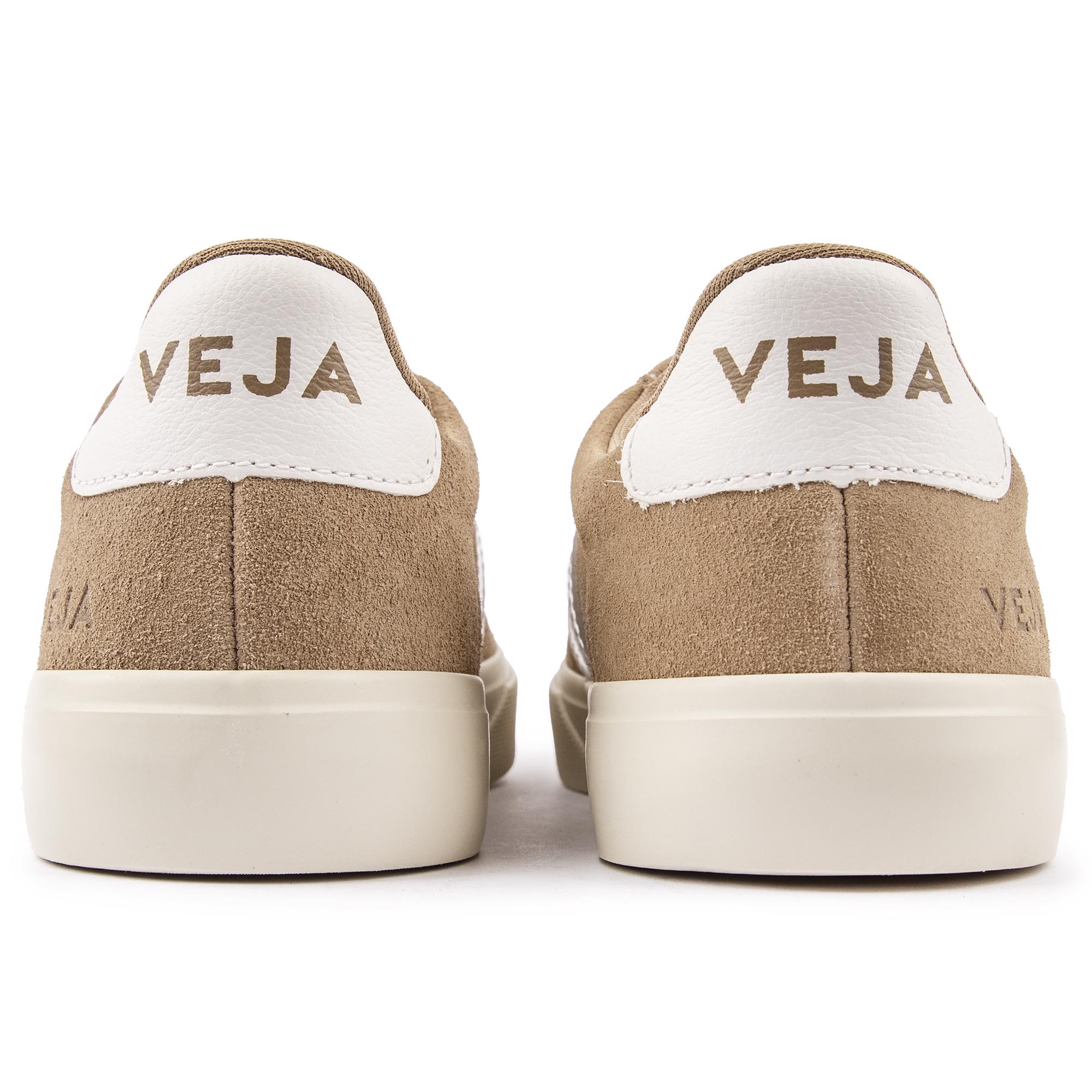 VEJA Womens Campo Leather Court Trainers Natural