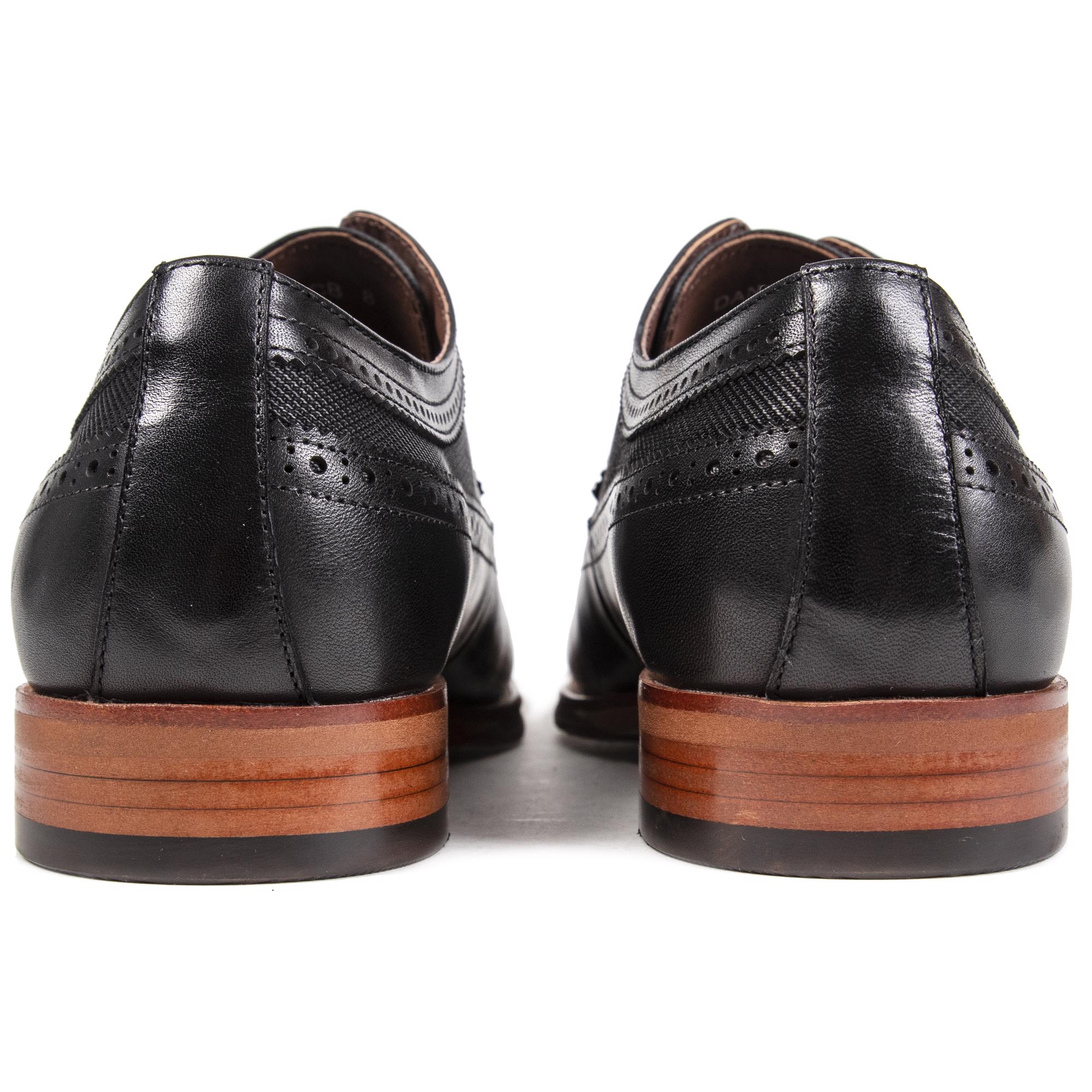 SOLE Mens Dantzic Brogue Shoes Black
