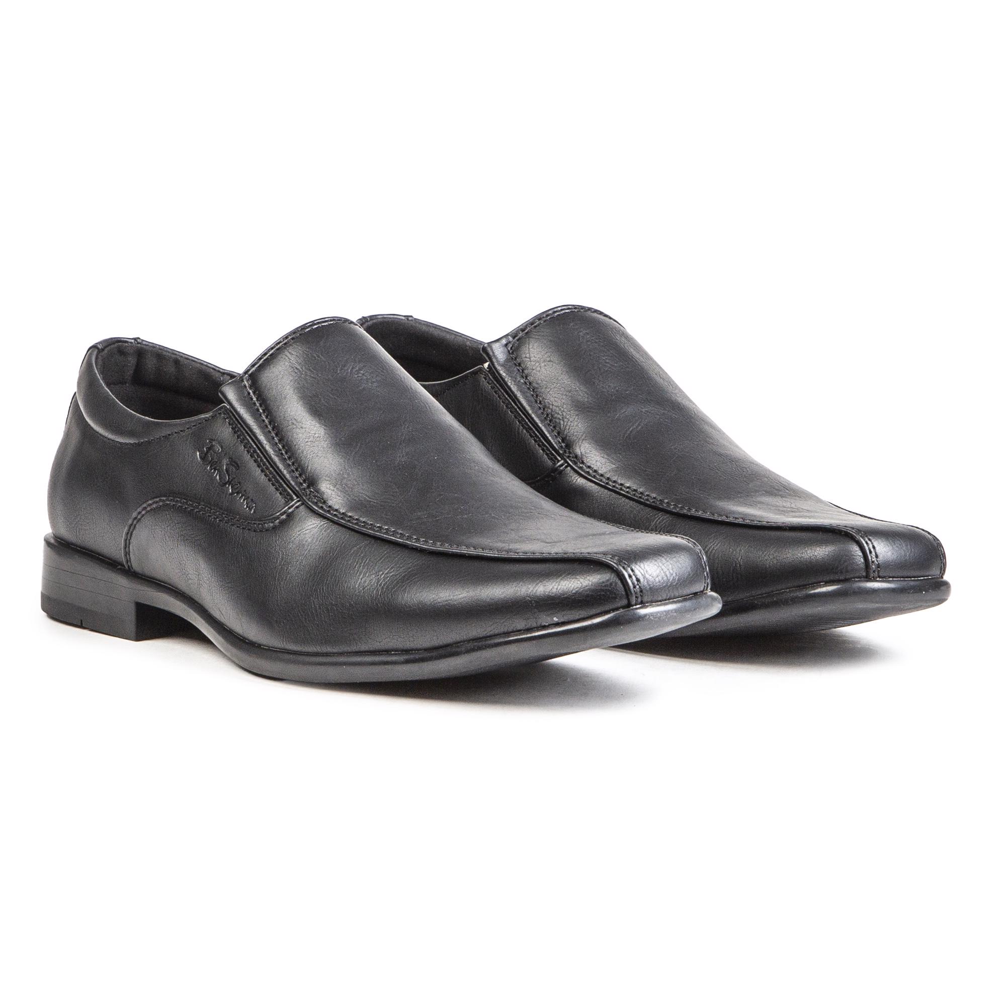 BEN SHERMAN Mens Durham Slip Loafers Shoes Black