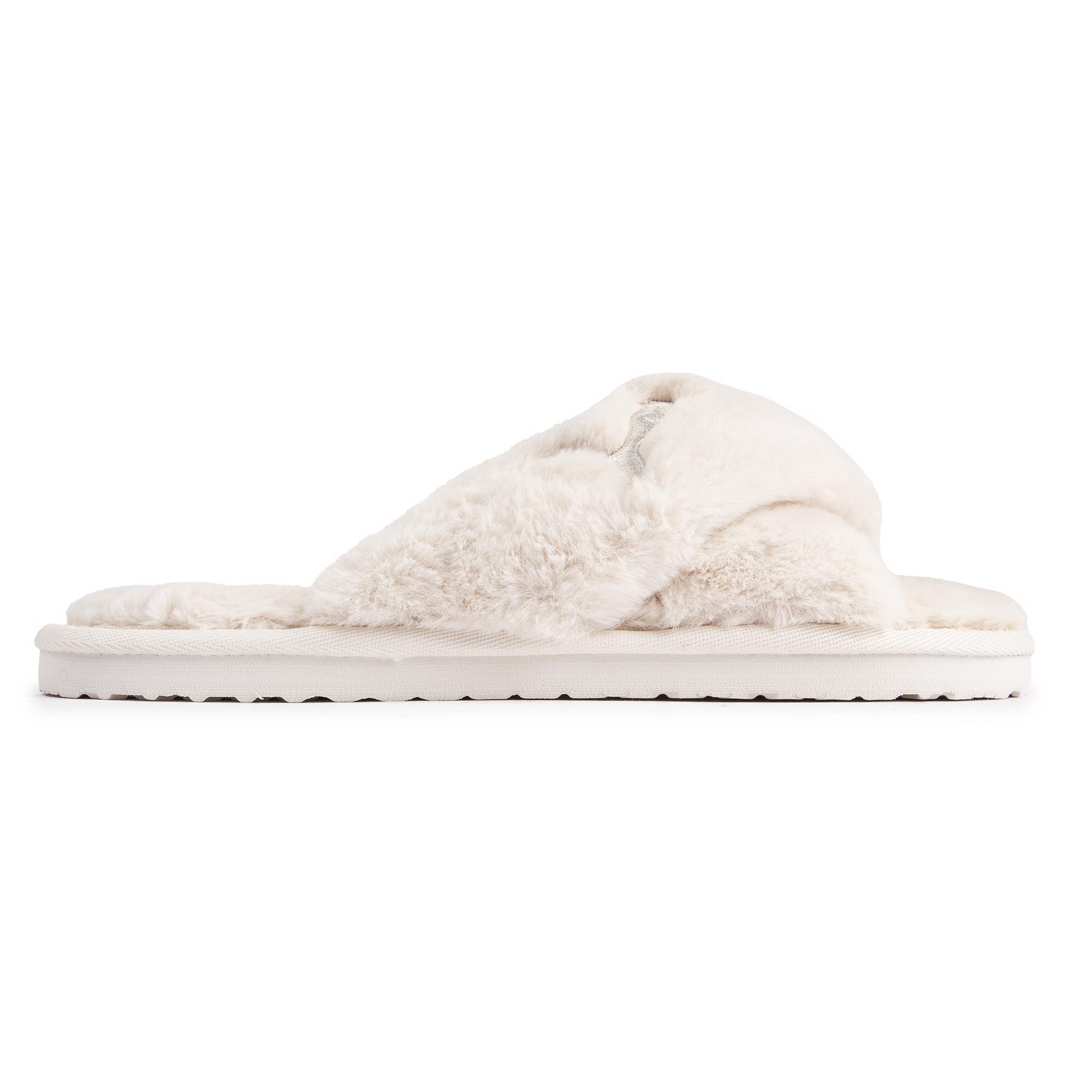 PUMA Womens Fluff X Strap Backless Mules Slippers White