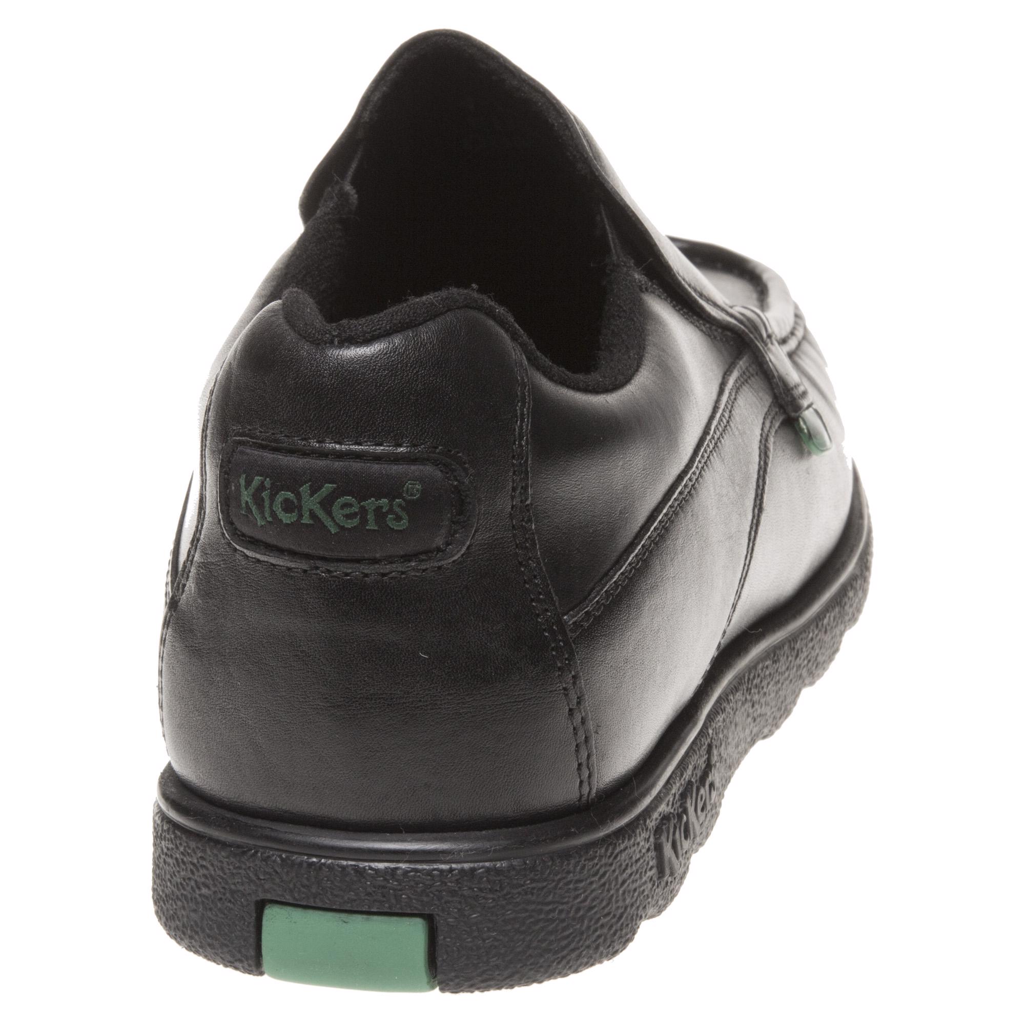 KICKERS Mens Fragma Slip On School Shoes Black