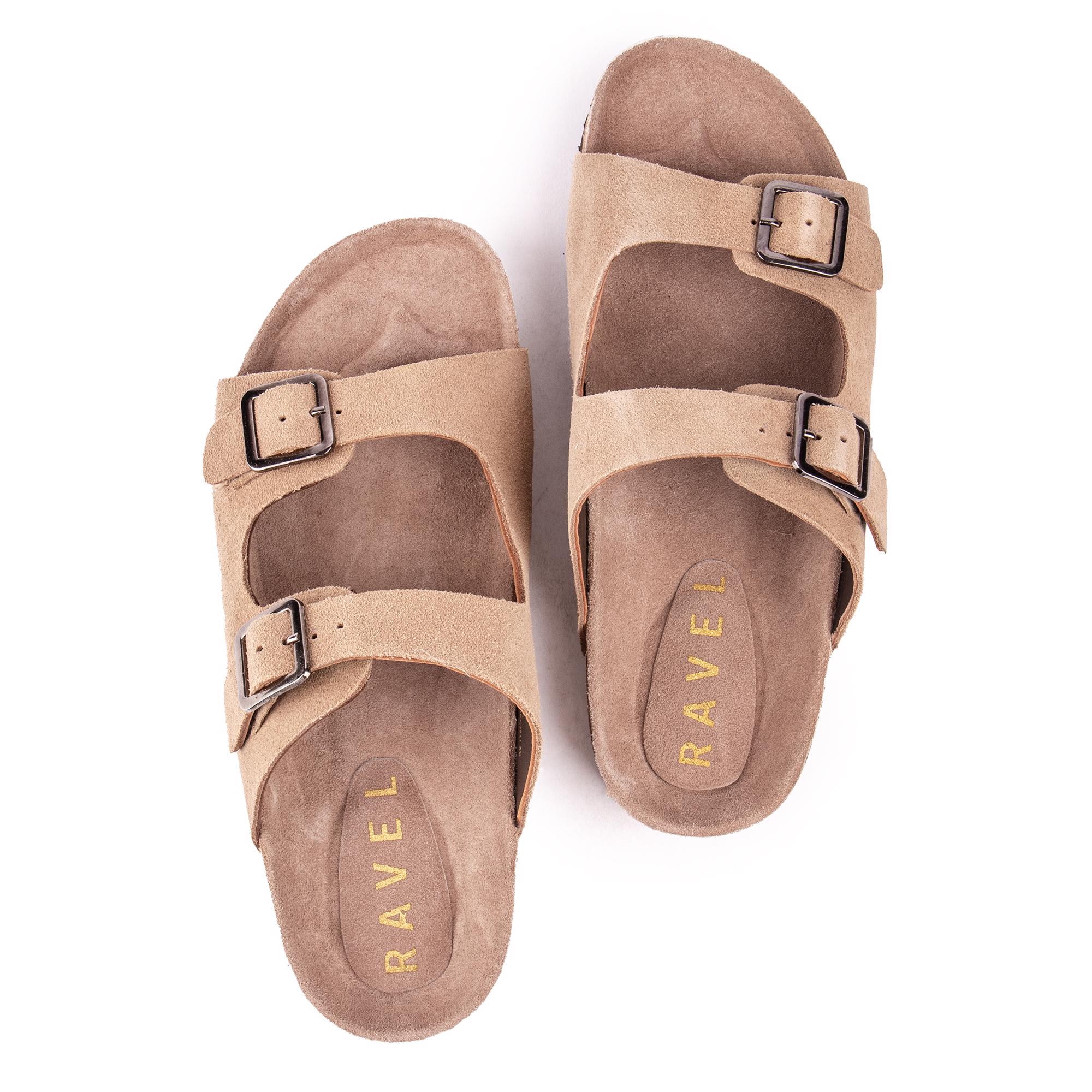 RAVEL Womens Metis Flats Sandals Taupe
