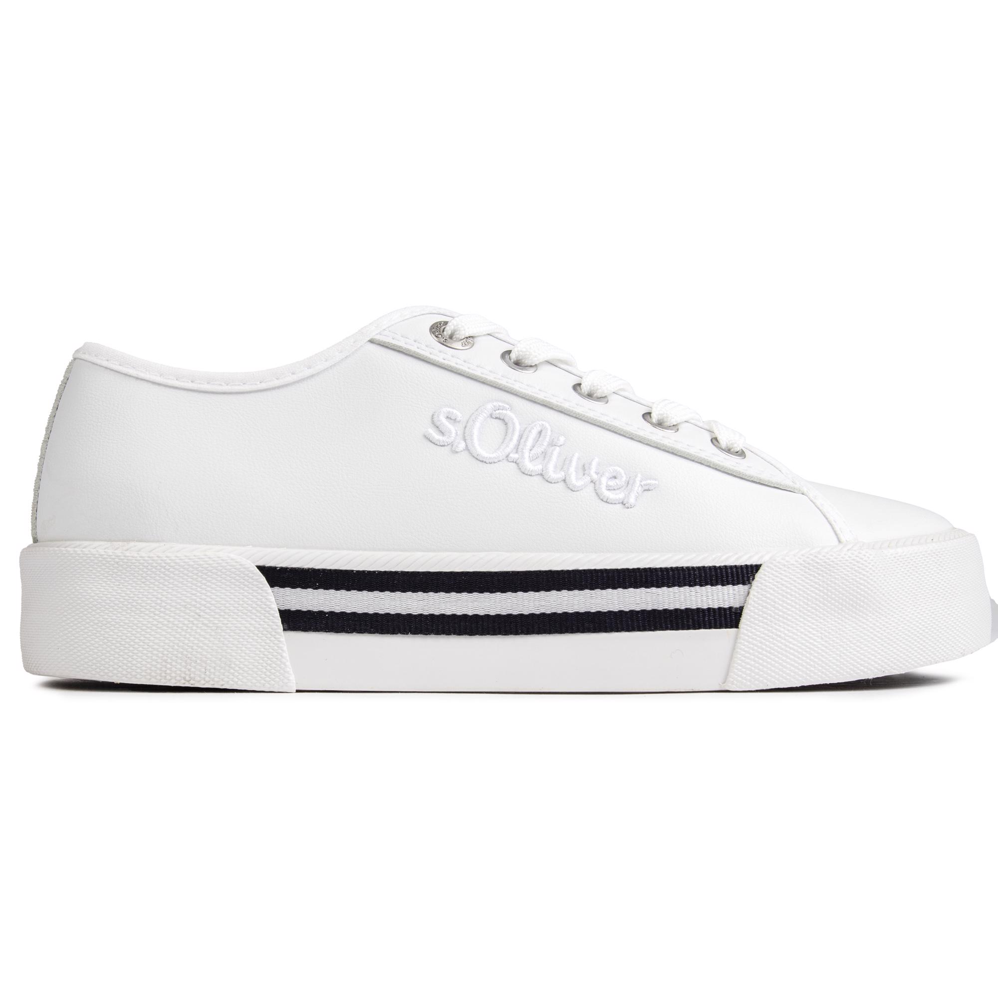 S OLIVER Womens 23678 Platforms Trainers White